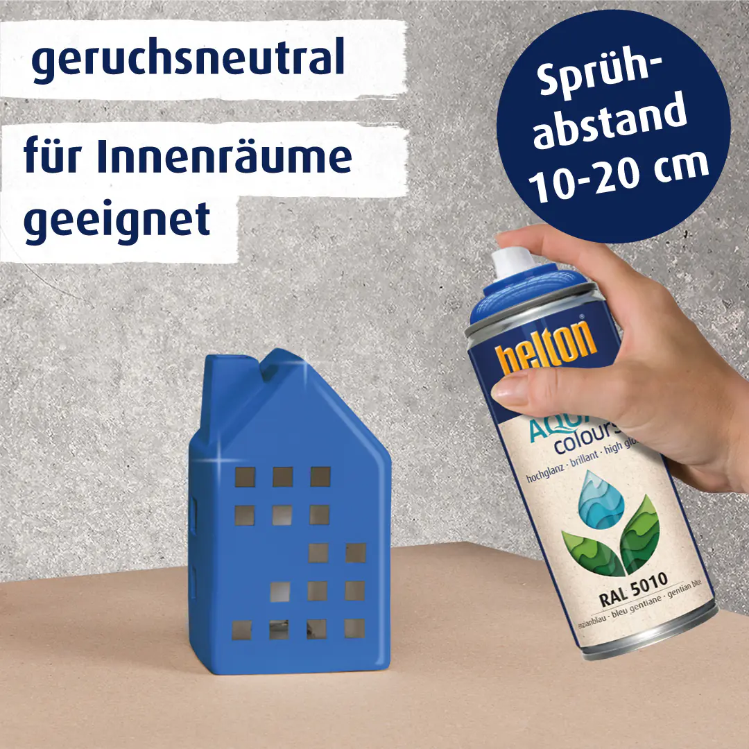 belton free Lackspray AQUAcolours 400 ml enzianblau hochglanz