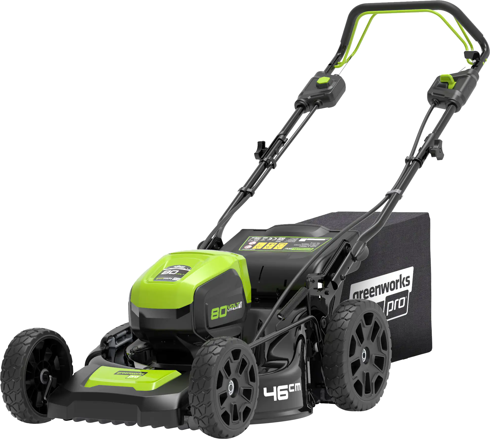 Greenworks Akku-Rasenmäher 80 V mit Radantrieb ohne Akku und Ladegerät