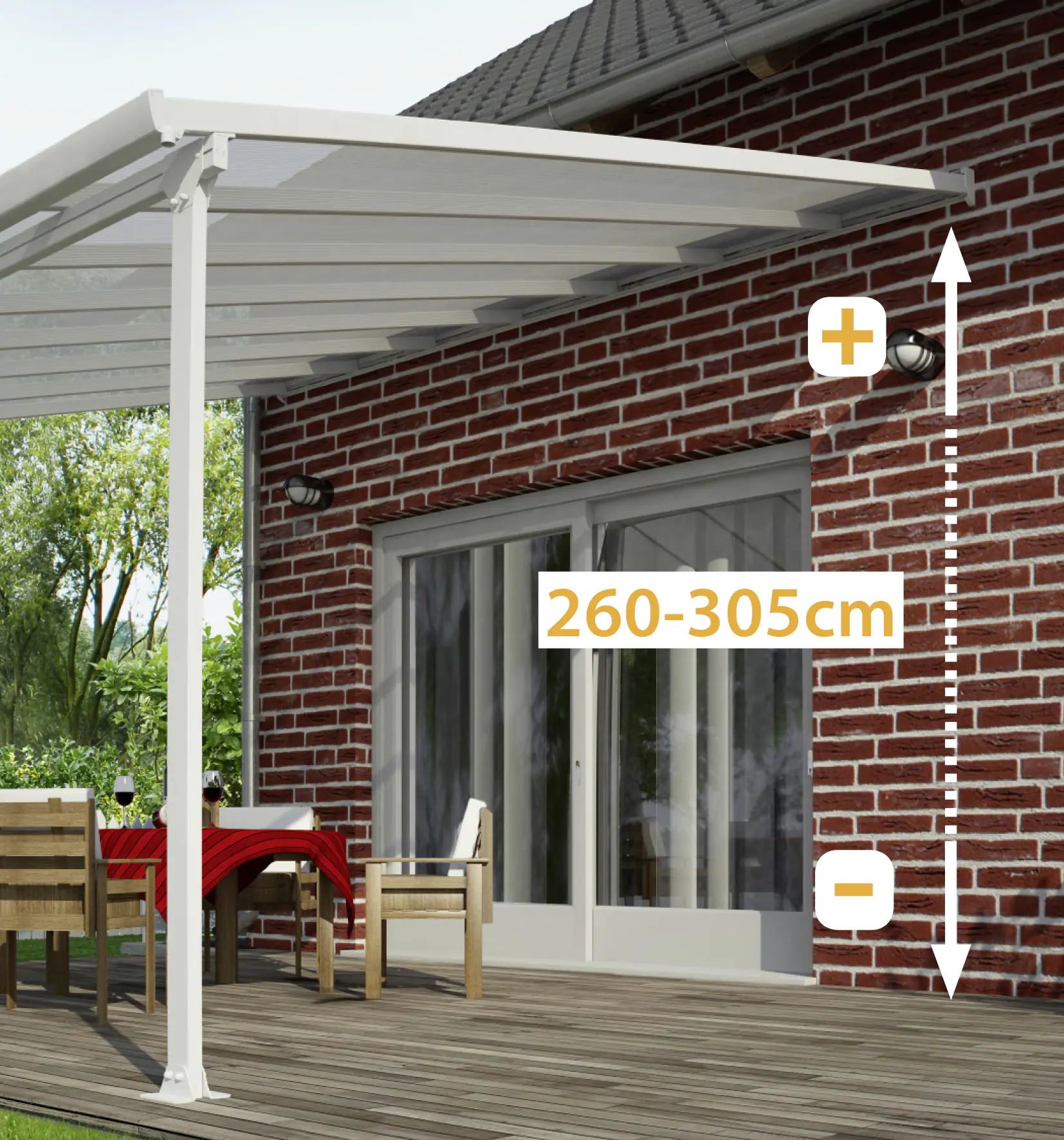 Canopia Terrassenüberdachung Feria 915 x 294 cm anthrazit Canopia Terrassenüberdachung Feria 915 x 294 cm anthrazit