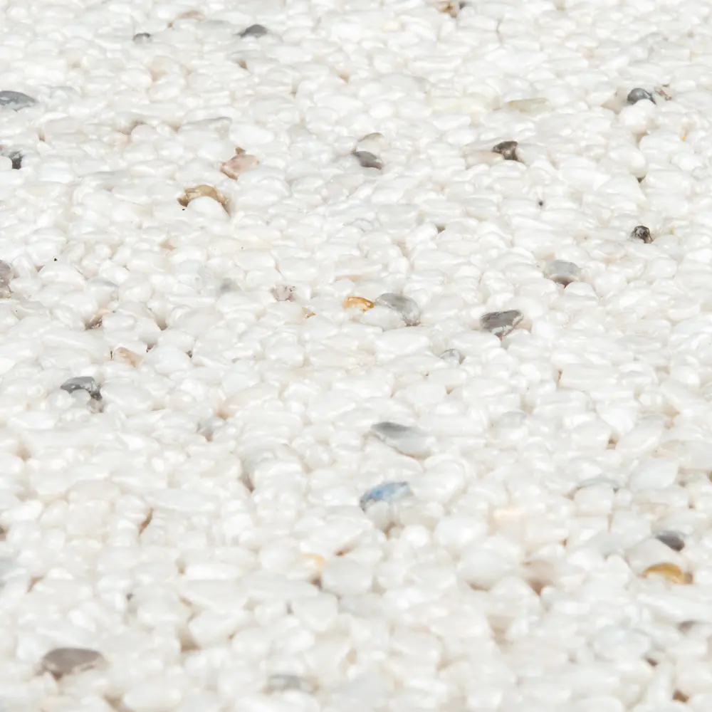 RAVELLO Steinteppich Boden Outdoor Körnung Mittel Farbe weiss 19 kg Set