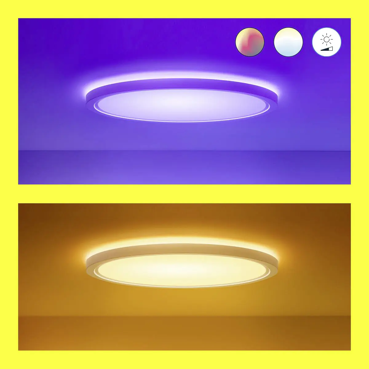 WIZ LED-Deckenleuchte SuperSlim 42 x 3,2 cm 22W warmweiß bis kaltweiß smart RGB weiß