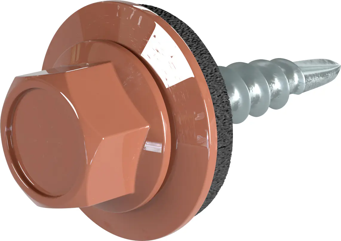 Weckman Bohrschrauben 4,8 x 20 mm sechskant - 100 Stk. ziegelrot