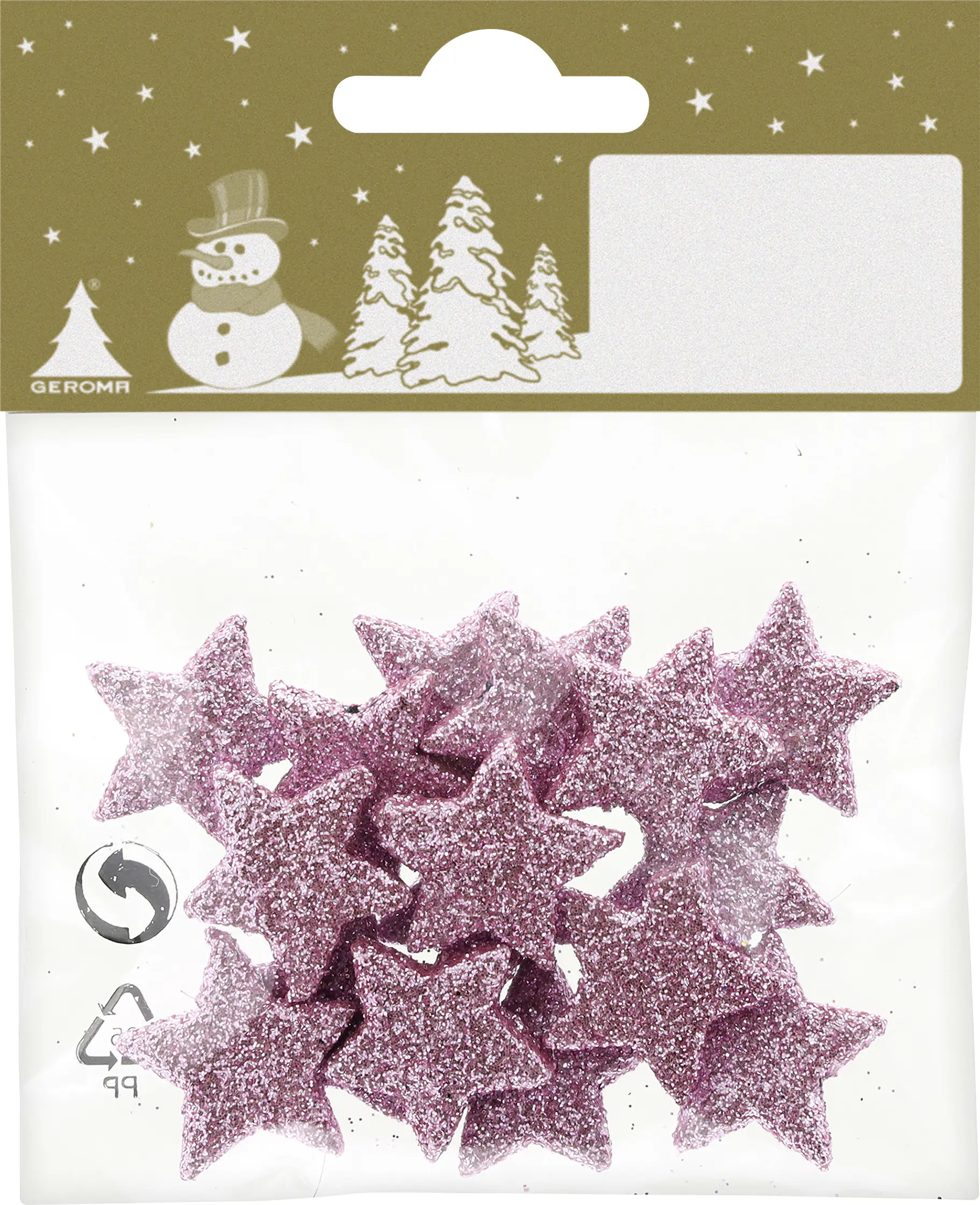 Streudeko Sterne Kunststoff 2 cm rosa 16 Stück