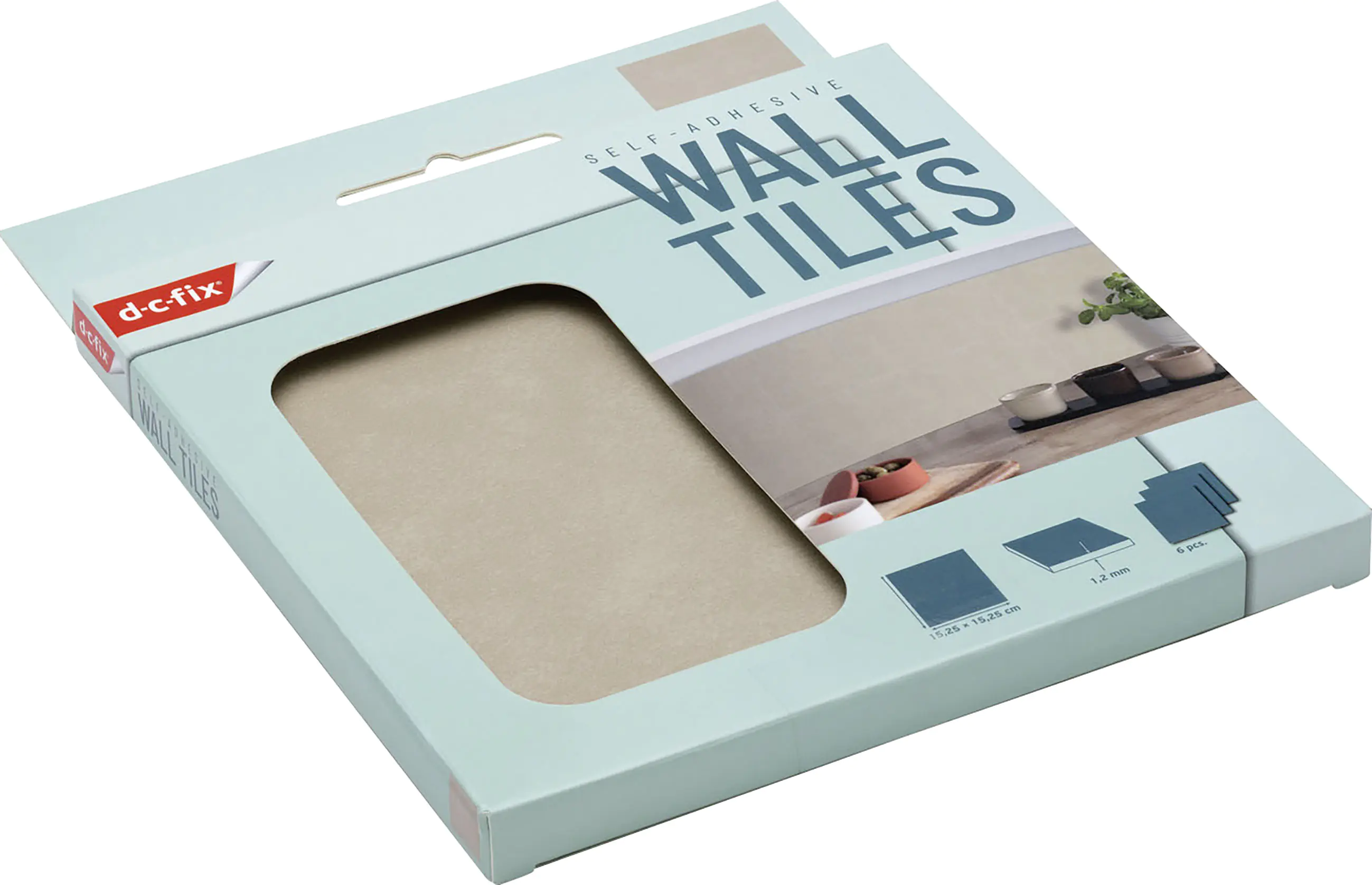D-c-fix Wandfliesen selbstklebend Beige 6er Set 15 x 15 cm