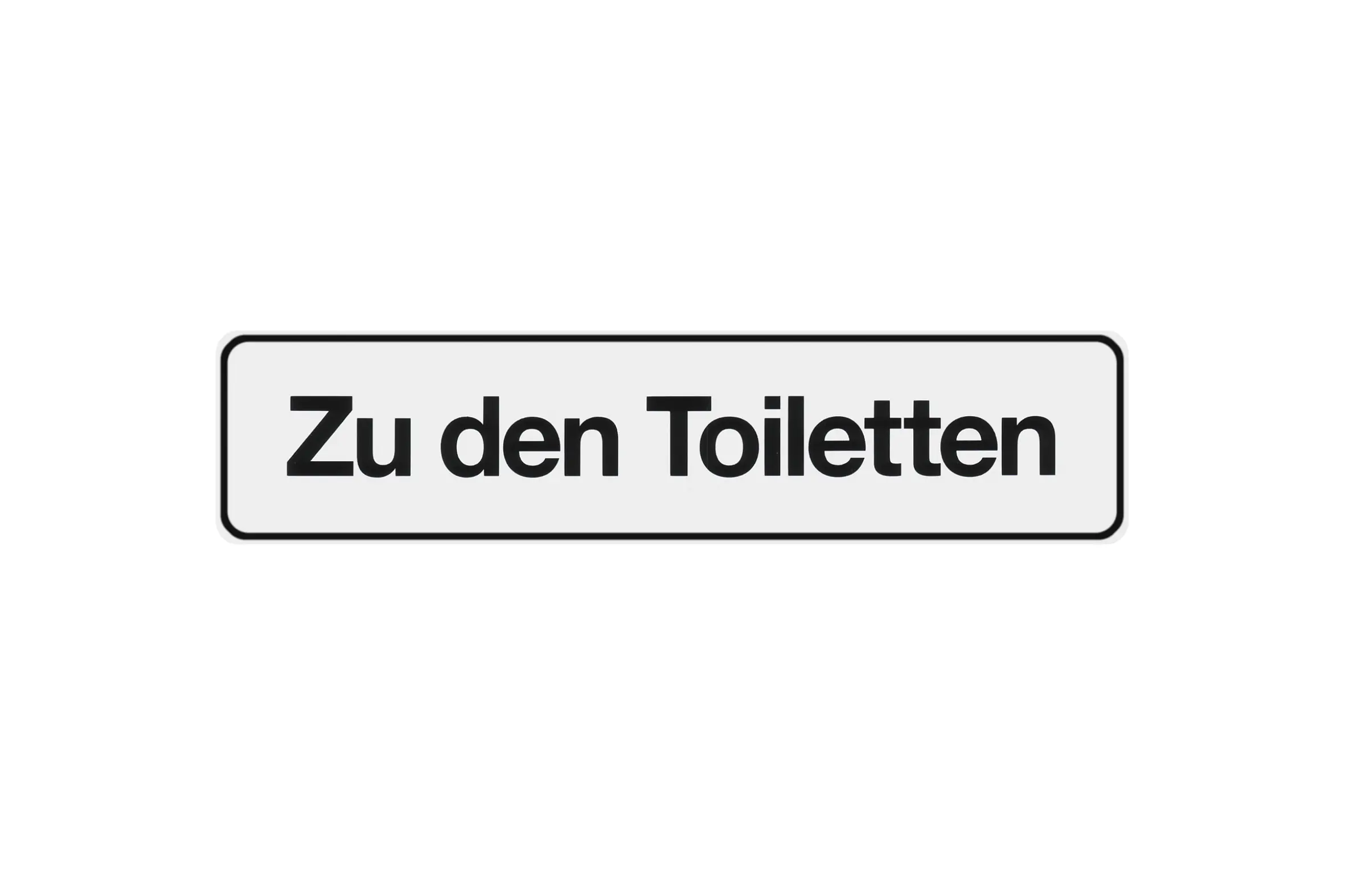Conmetall Aufkleber Zu den Toiletten 20 x 4,8 cm weiß/schwarz
