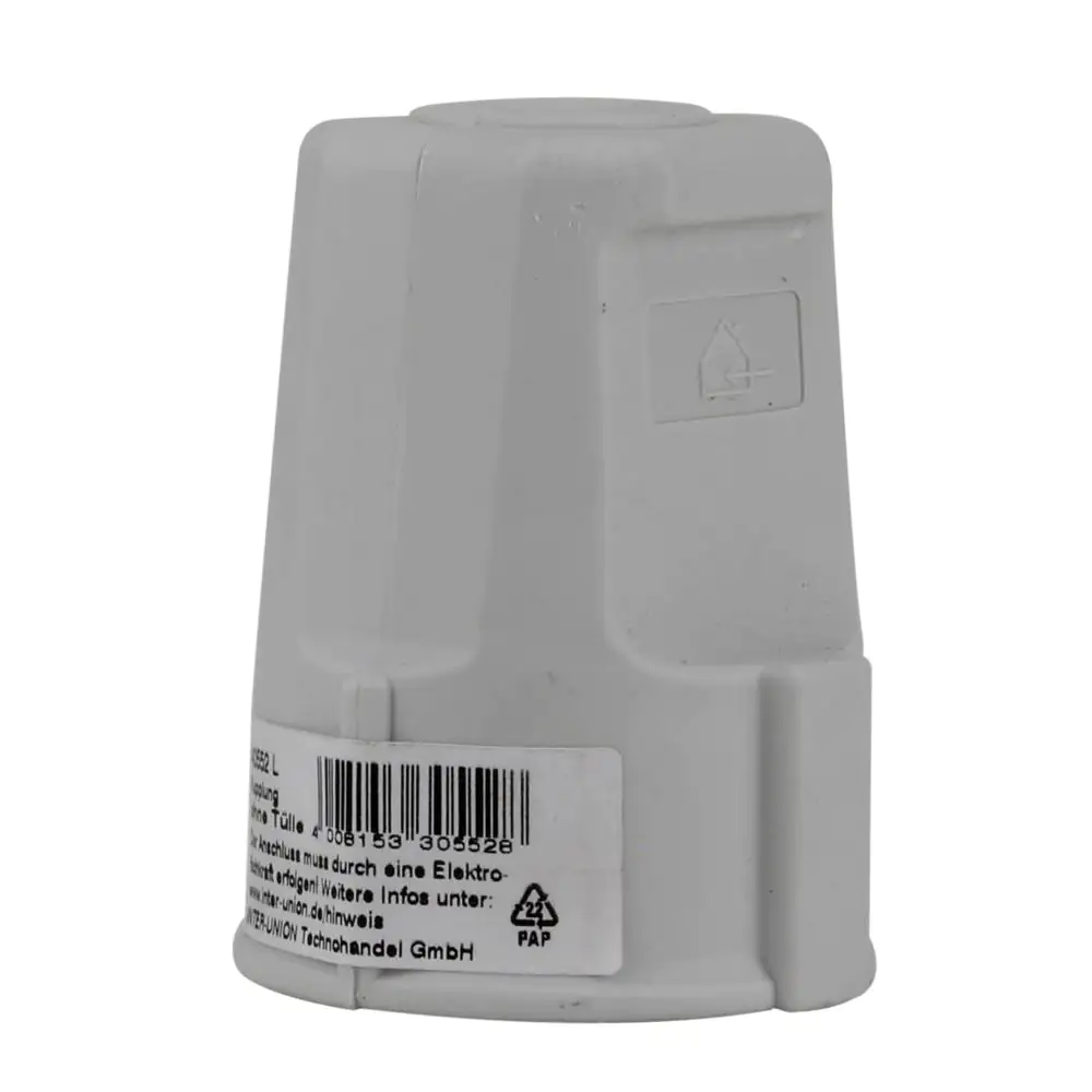 Schutzkontakt-Kupplung ohne Knickschutz grau