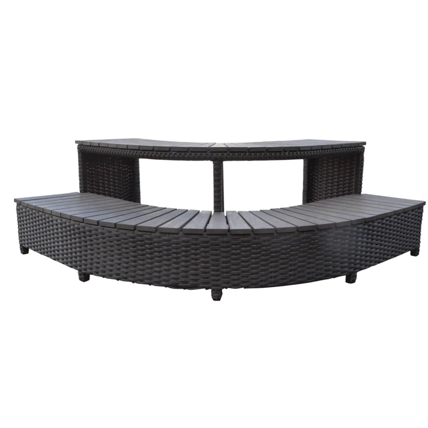 Canadian Spa Ecktreppe - für quadratische Whirlpools dunkelbraun Canadian Spa Ecktreppe - für quadratische Whirlpools dunkelbraun