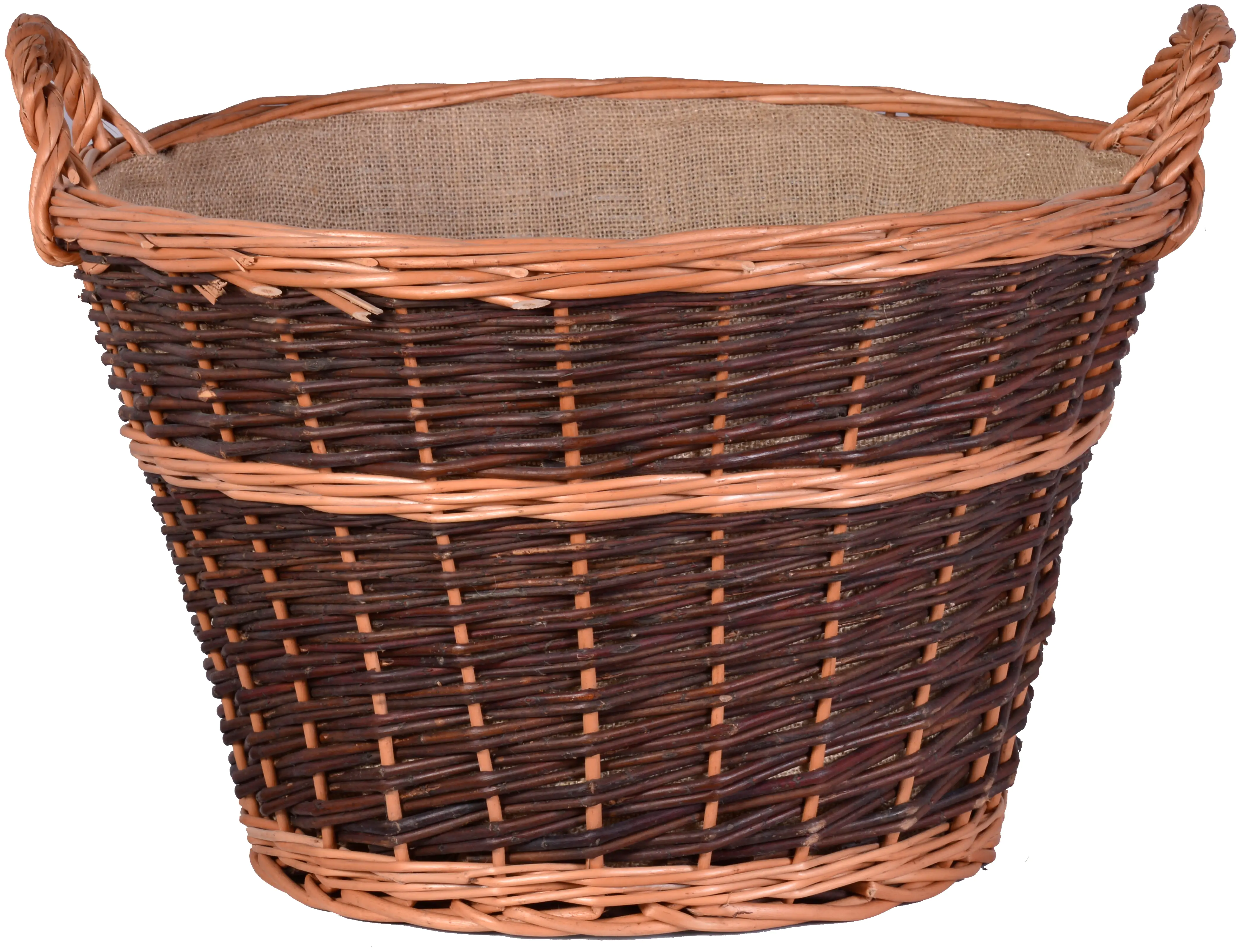 FireFix Holzkorb Weide mit Jutegarnitur