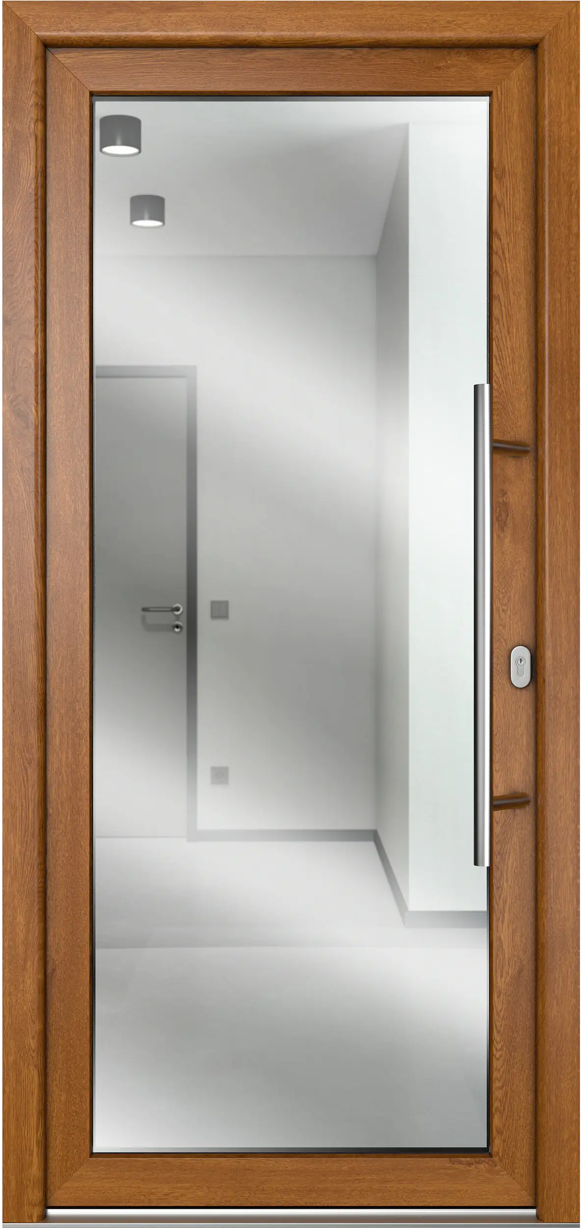 Meeth Haustür Signum PVC Exclusiv PVC Modell 60 88 x 208 cm, DIN rechts, Golden Oak