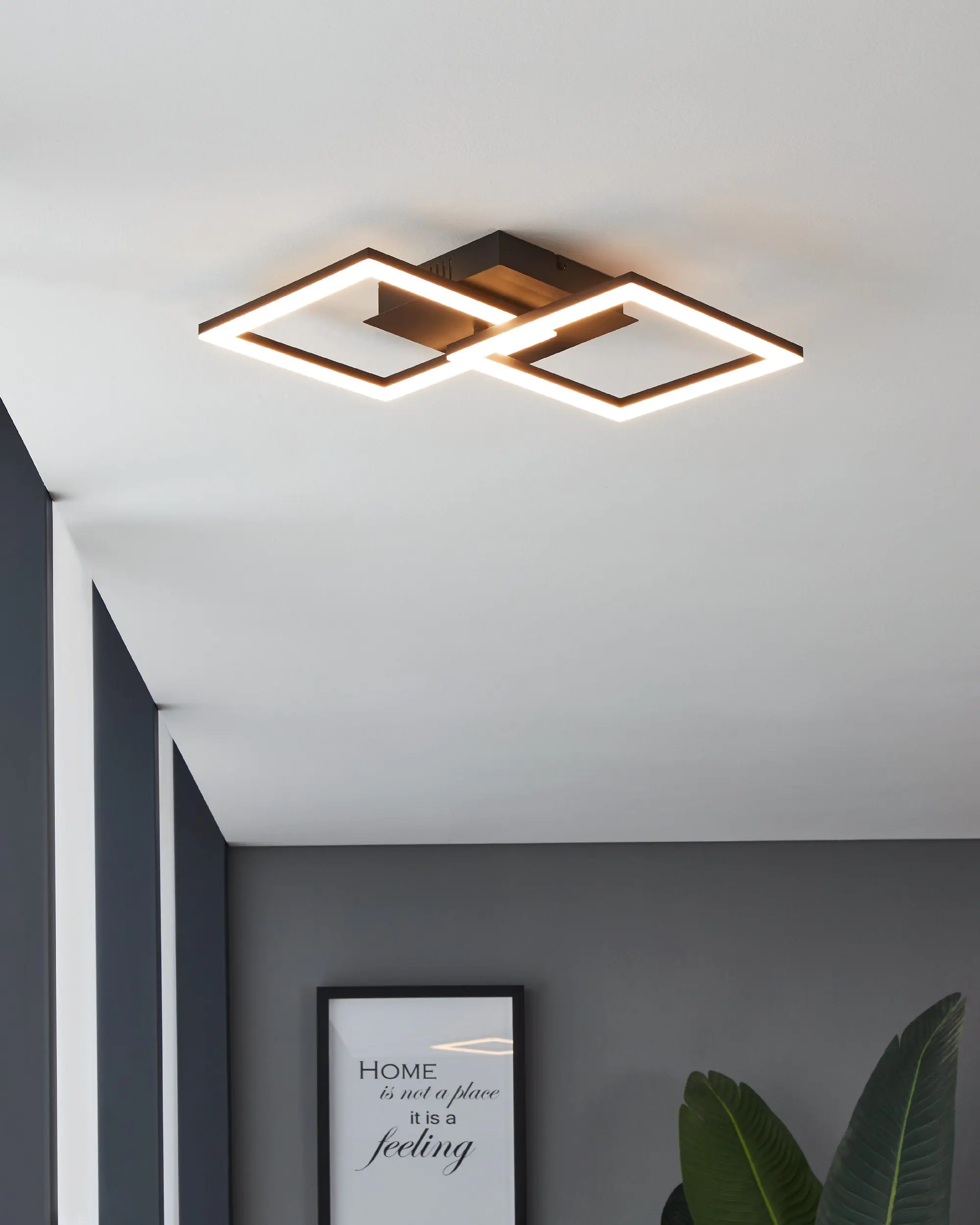 Eglo Connect LED Deckenleuchte Paranday-Z schwarz 52,5 x 31 cm Eglo Connect LED Deckenleuchte Paranday-Z schwarz 52,5 x 31 cm