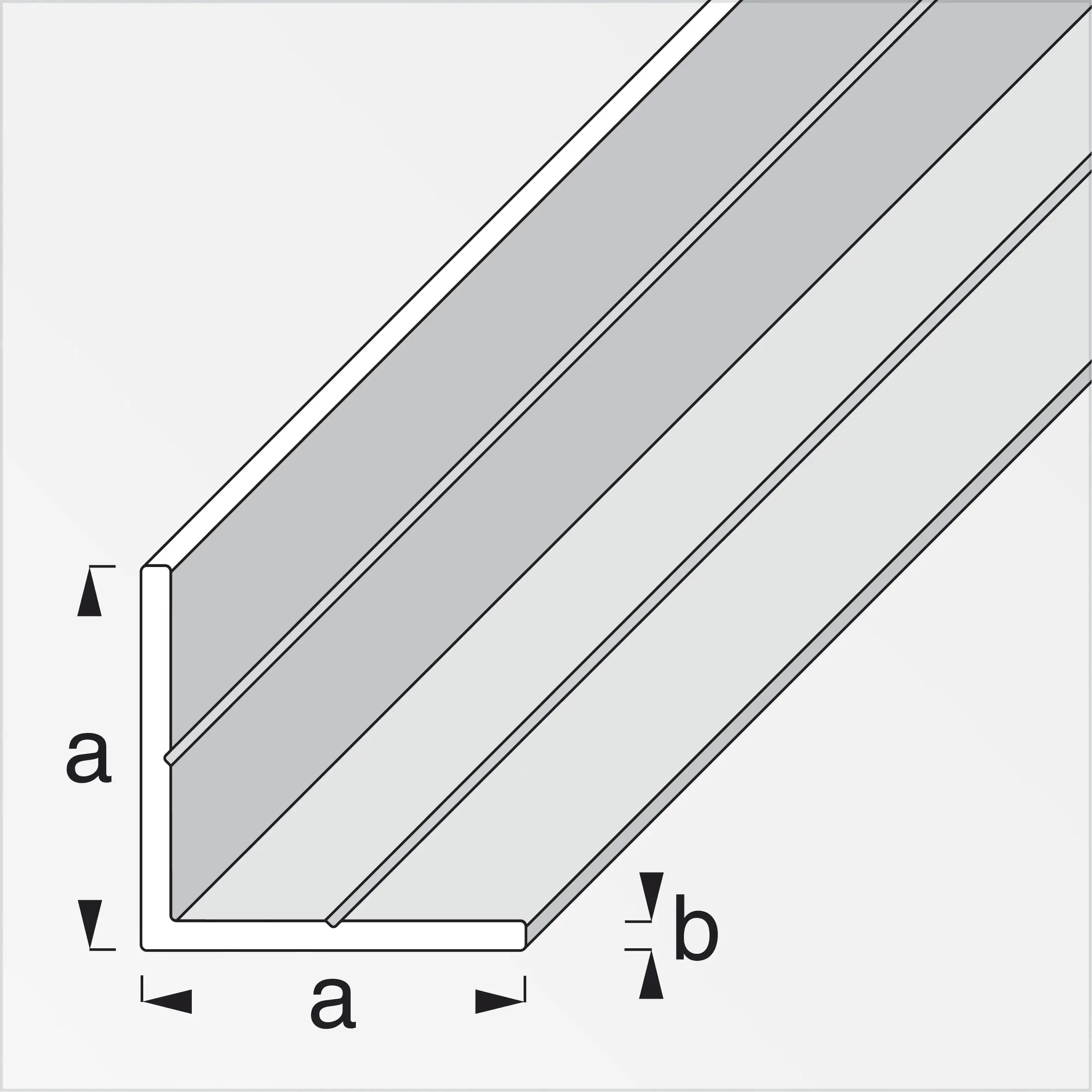 alfer Winkel 2.5 m, 7.5 x 7.5 mm PVC (Kunststoff) glatt weiss