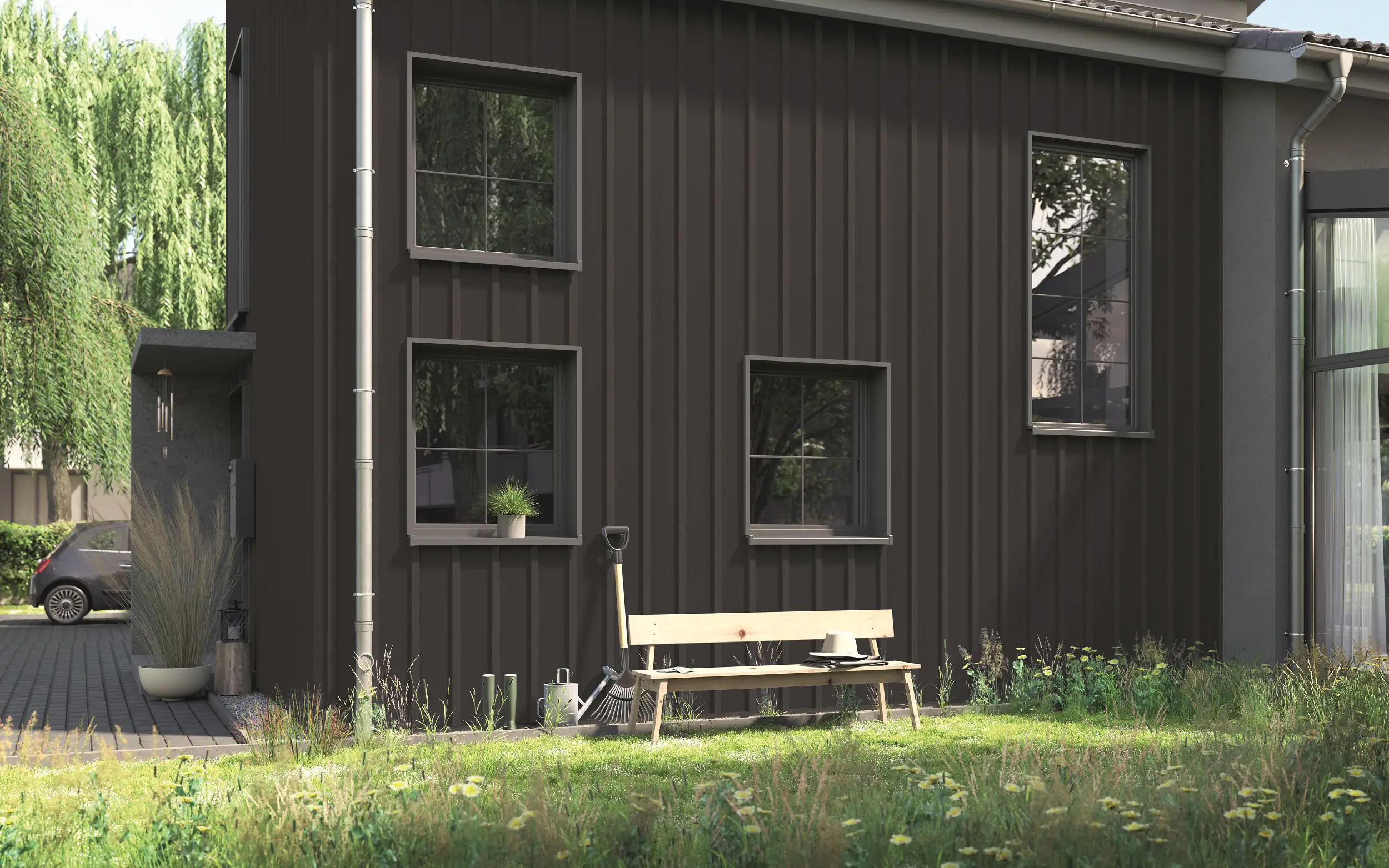 Alpina Wetterschutzfarbe 2,5 L graubraun