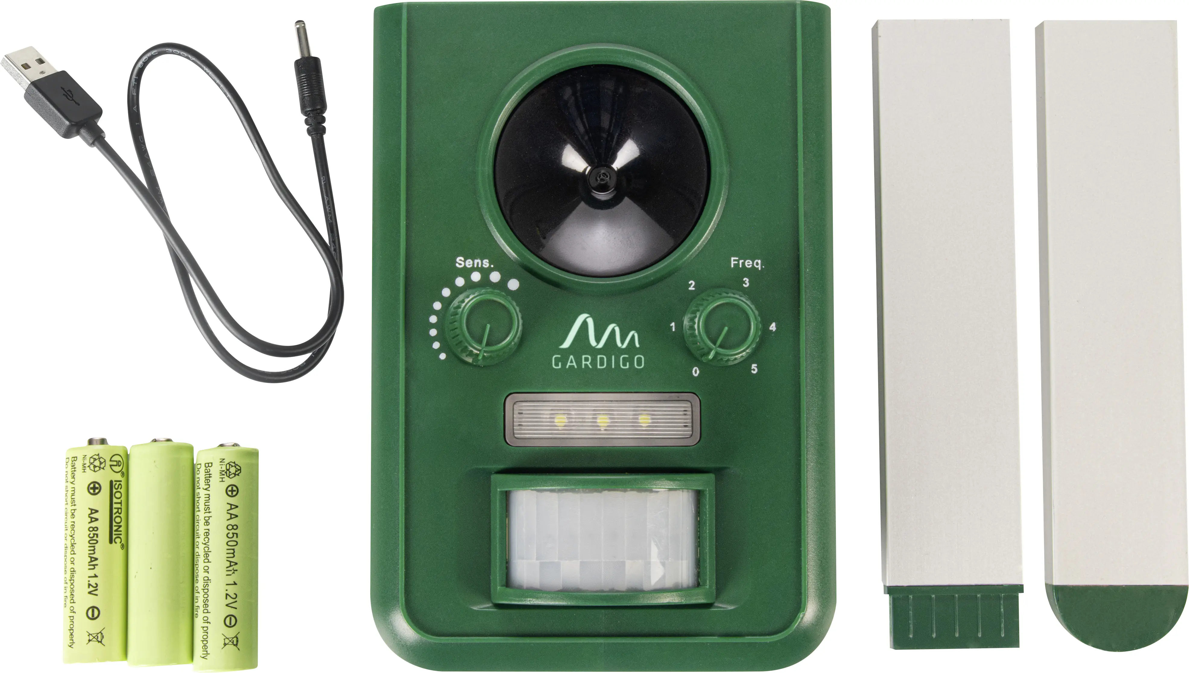 Gardigo Solar Tiervertreiber grün, mit Erdspieß