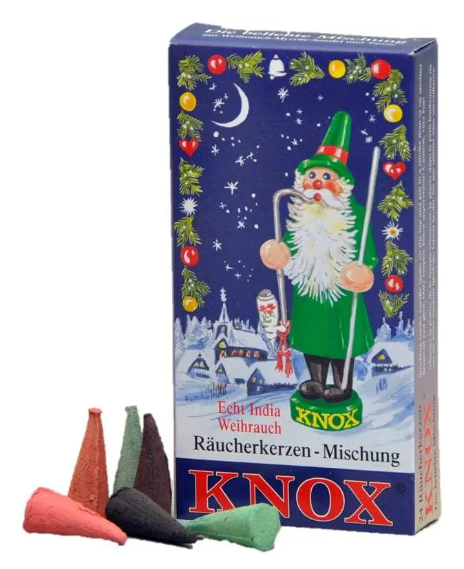 Knox Räucherkerzen - Weihnachtsmischung 24 Stück