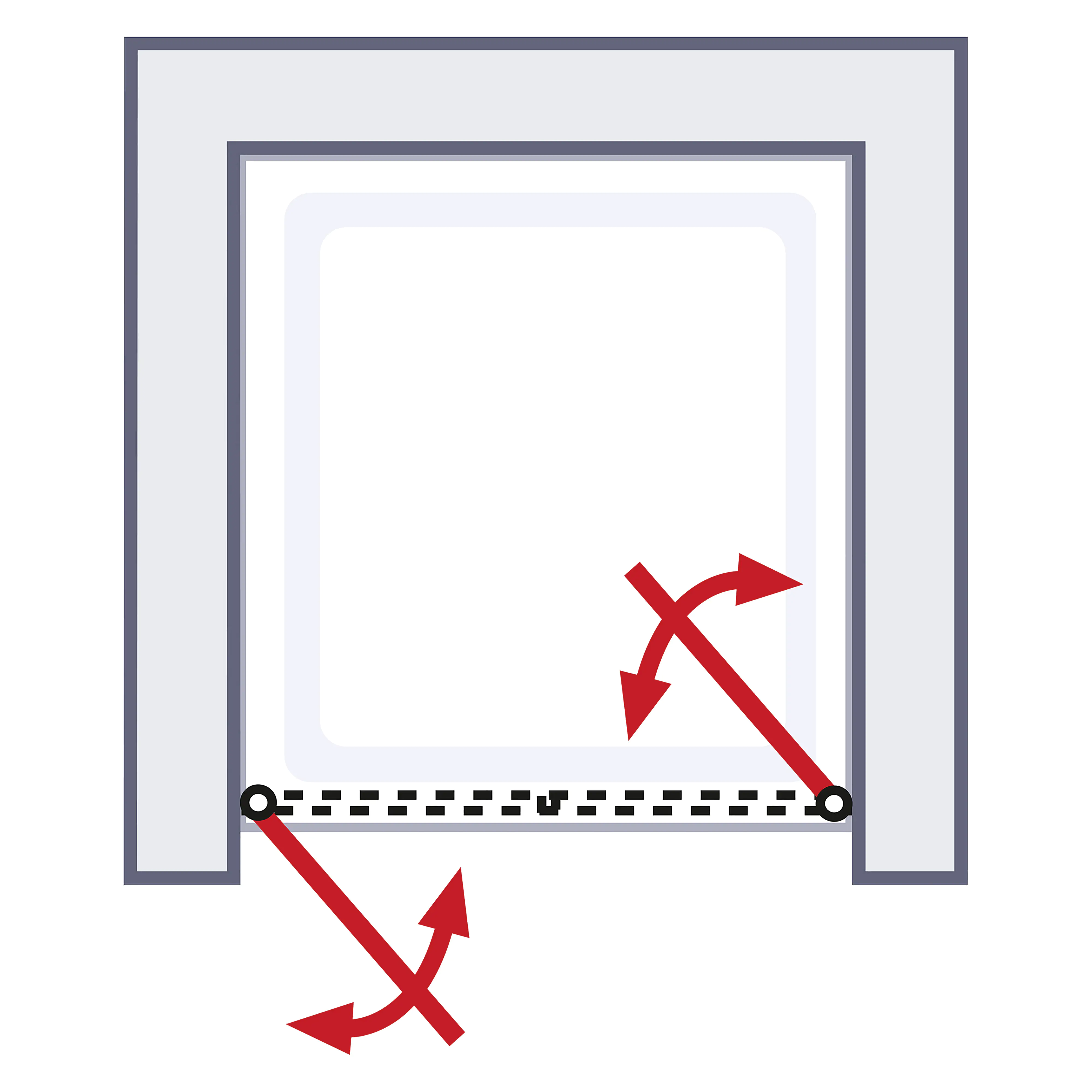 Schulte Nische Pendeltür 100 x 200 cm Toura