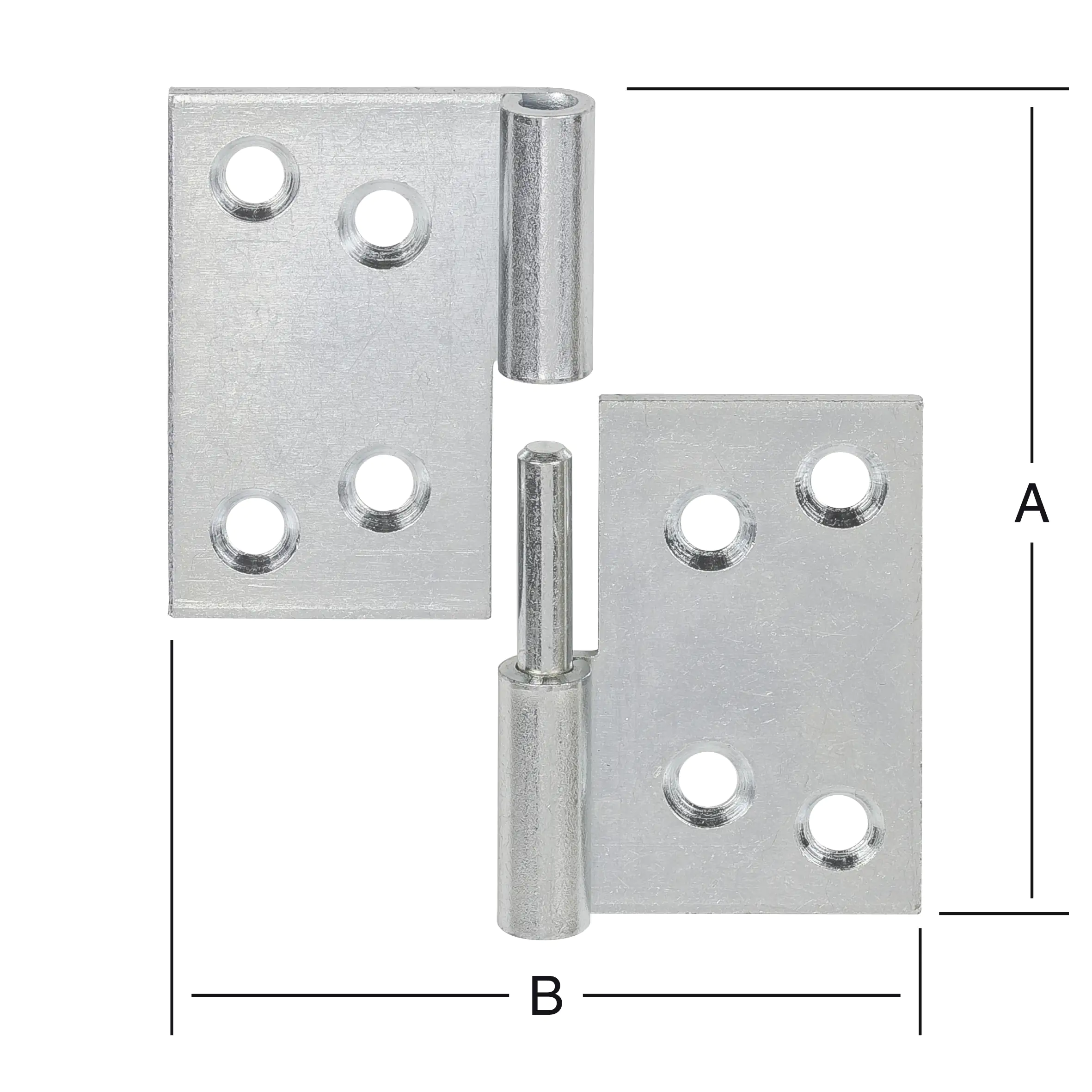 Vormann Aushebescharniere verzinkt 60 x 80 mm rechts