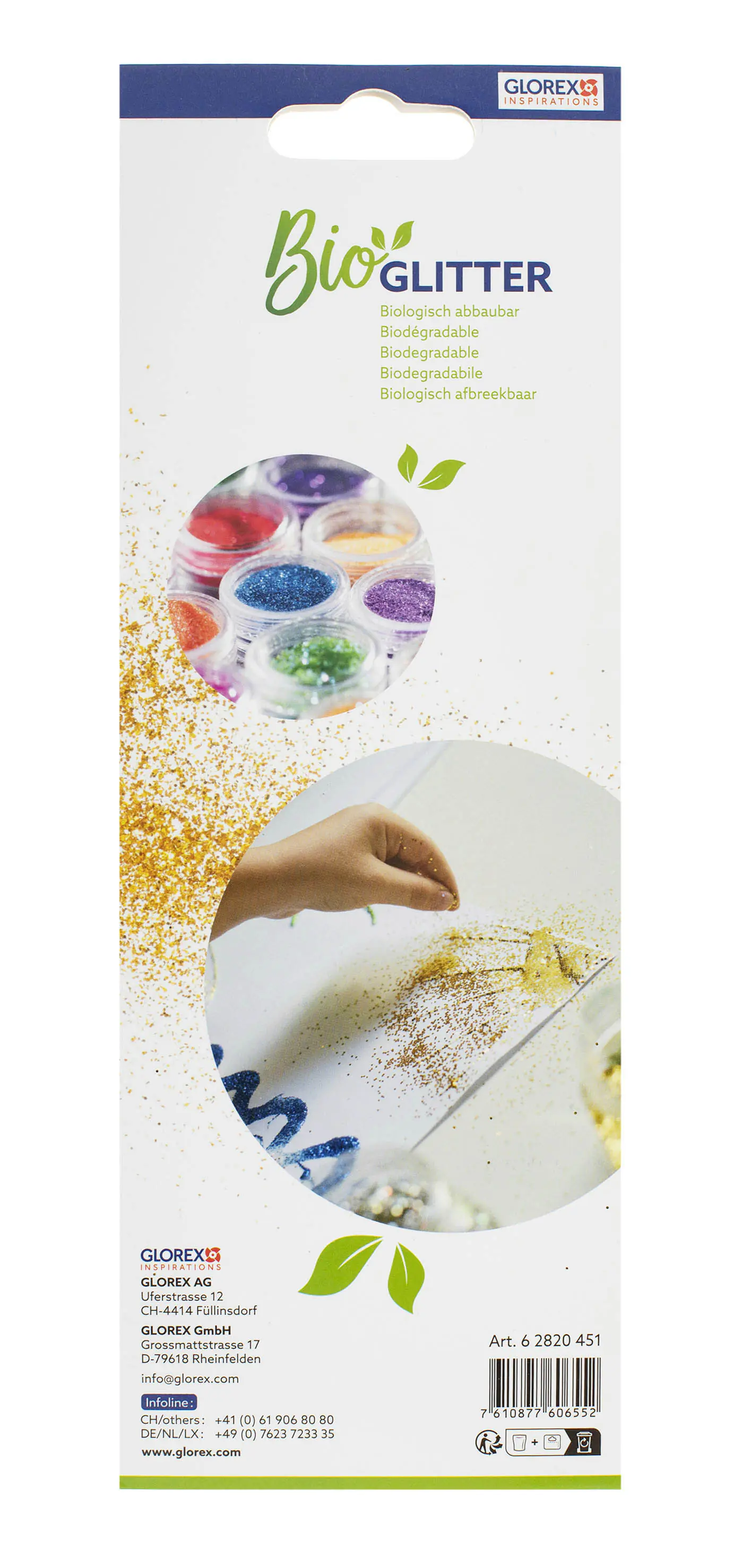 Glorex Glitter Bio Mix gold-silber-bronze 20 g