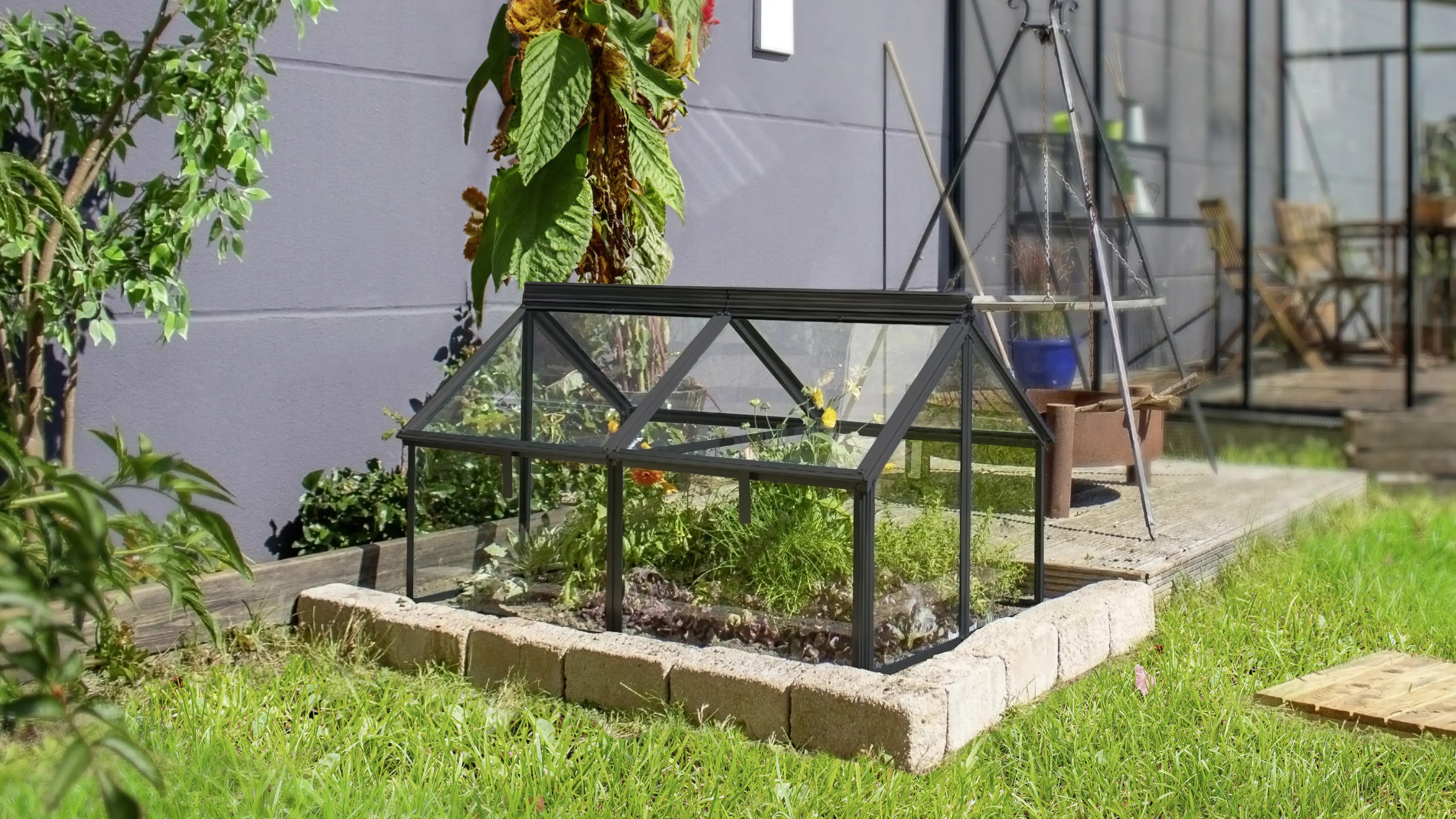 Vitavia Frühbeet Gaia Jumbo ESG 119 x 83 x 72 cm schwarz