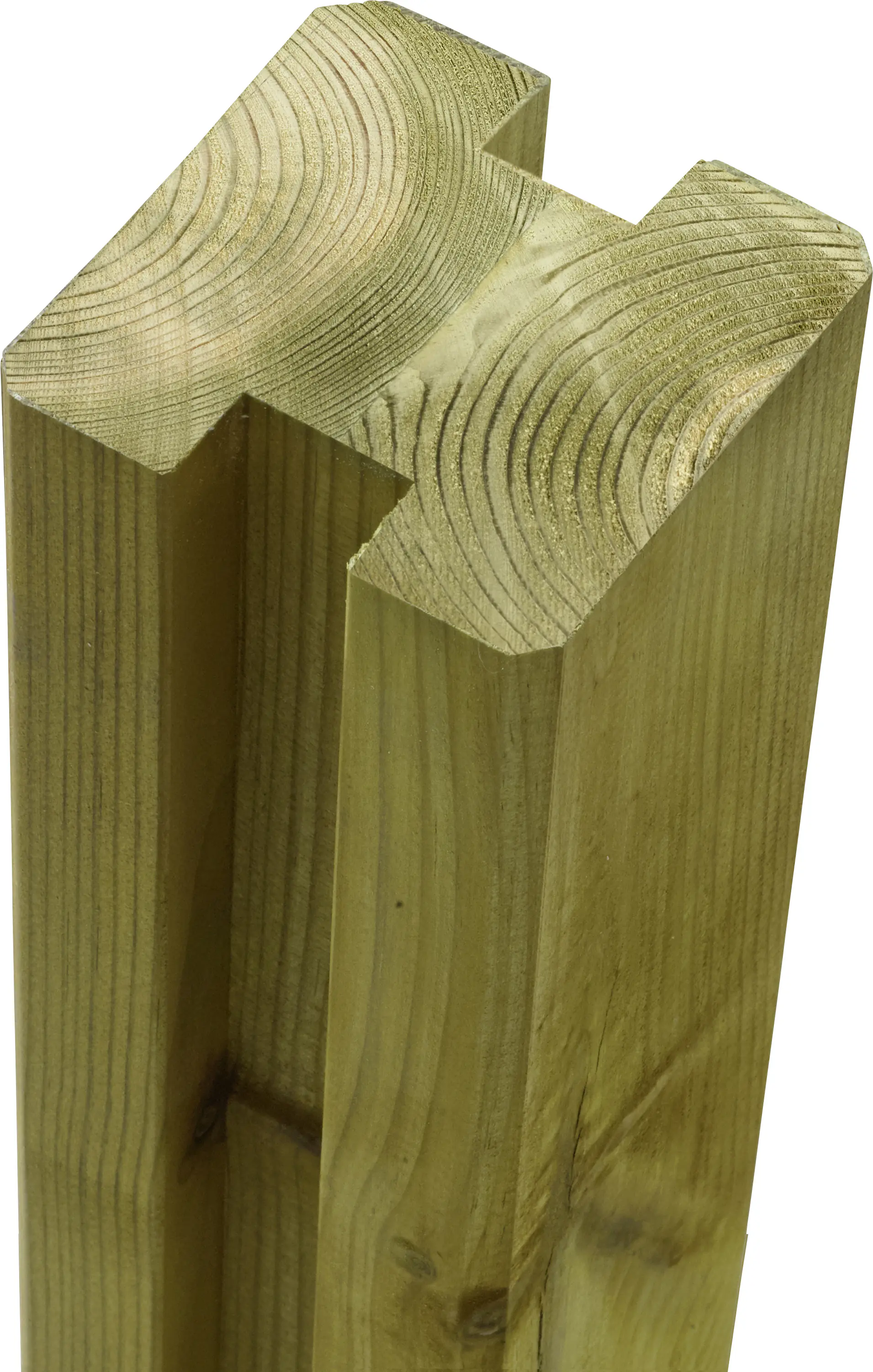 Plus verleimter Profilpfosten 268 cm, 90 x 90 mm 2 Nuten