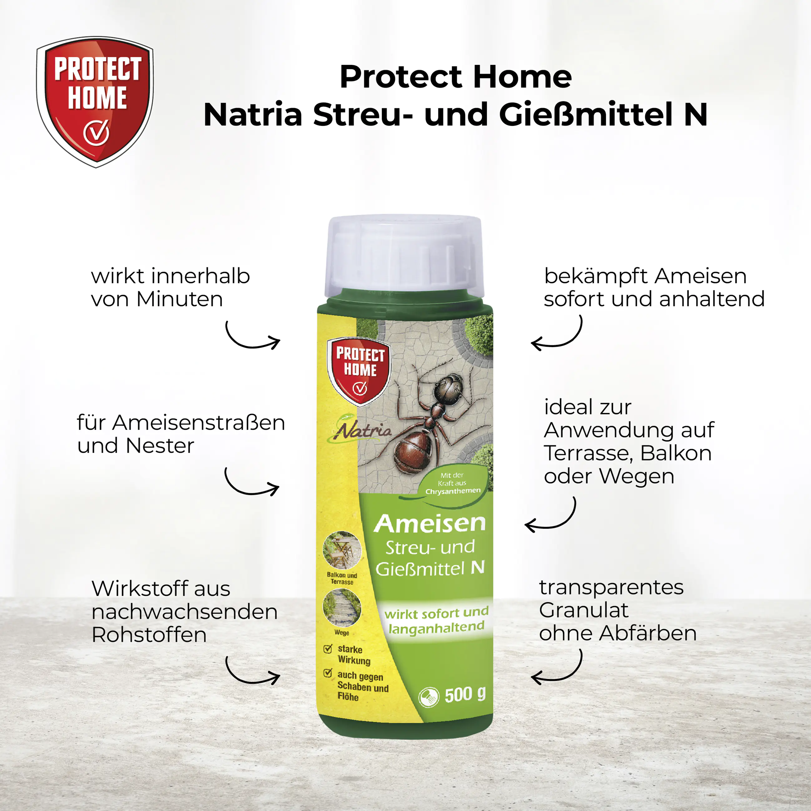 Protect Home Natria Ameisen Streu- und Gießmittel N 500 g