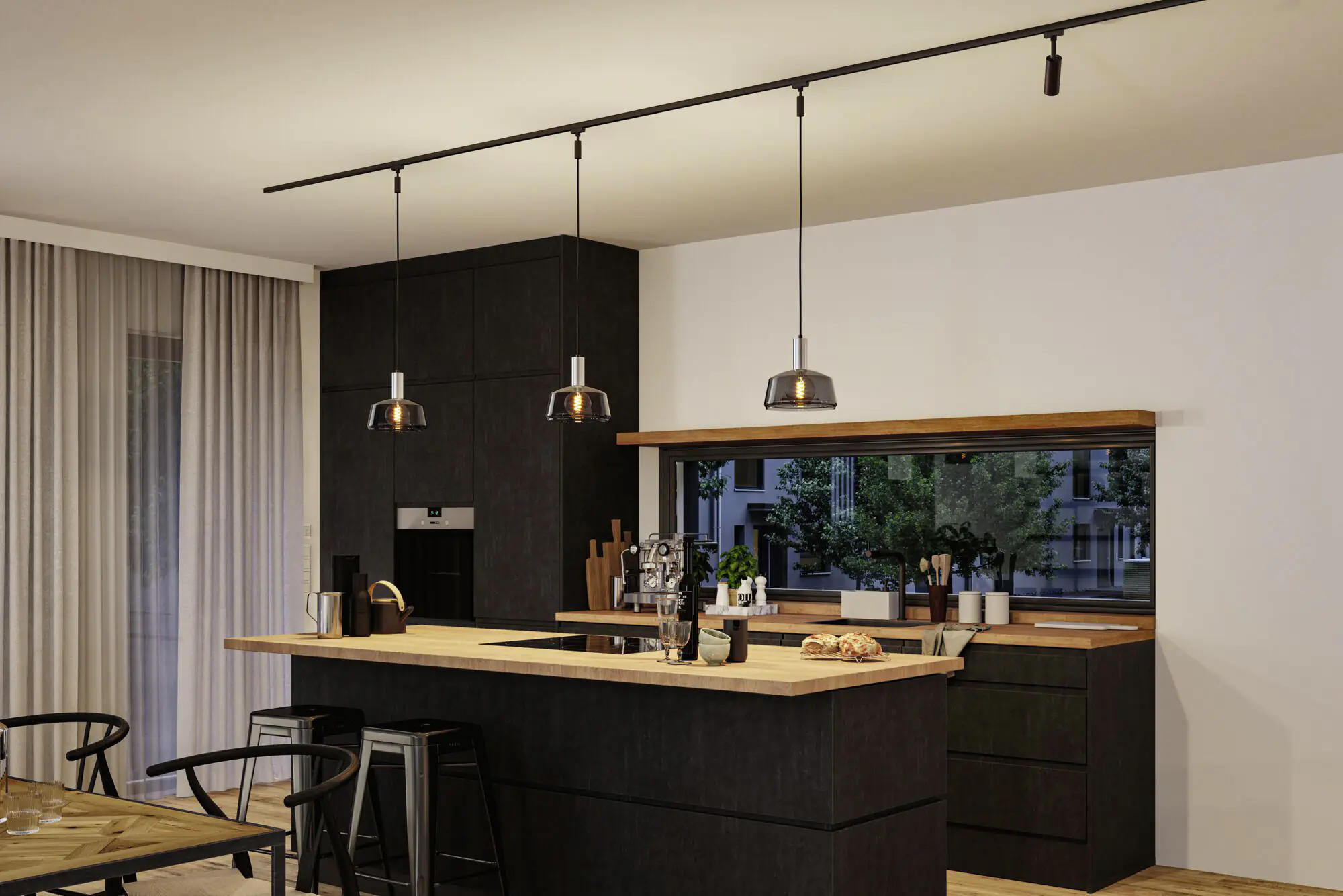 Paulmann Leuchtenschirm Neila URail 2Easy Schirm Neila Rauchglas Glas