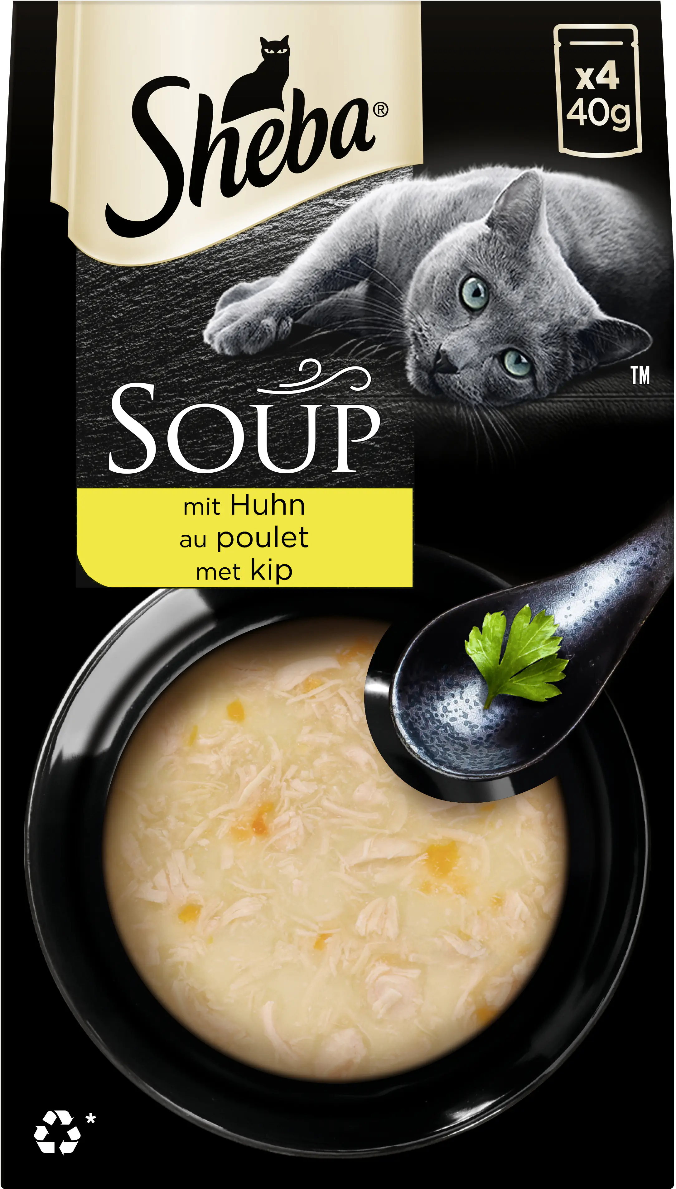 Sheba Soup Katzensuppe Adult 4 x 40 g Huhn