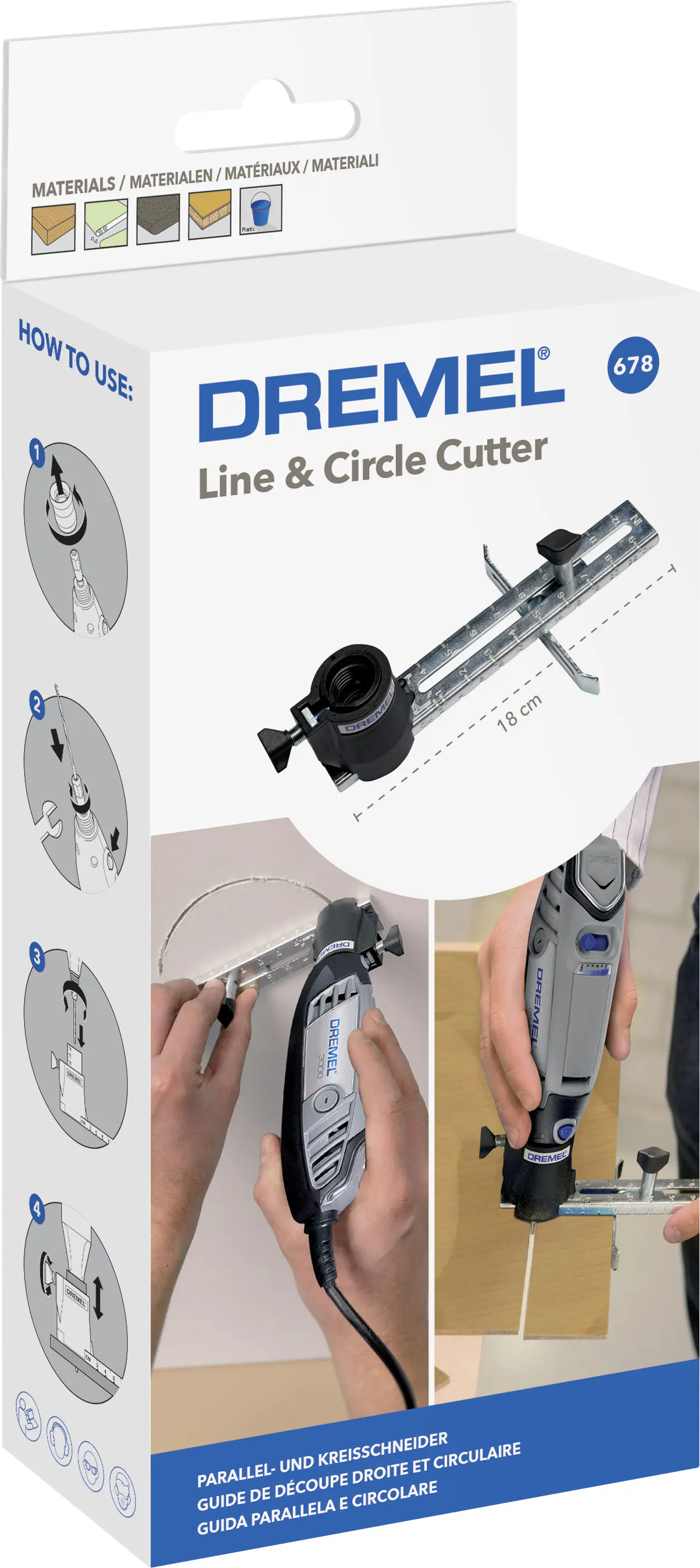 Dremel Kreisschneider auch zum Parallelschneiden geeignet