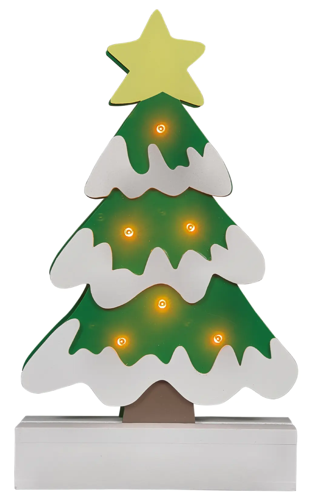 TrendLine Baum Holz 15,5 x 5,5 x 27 cm weiß+grün