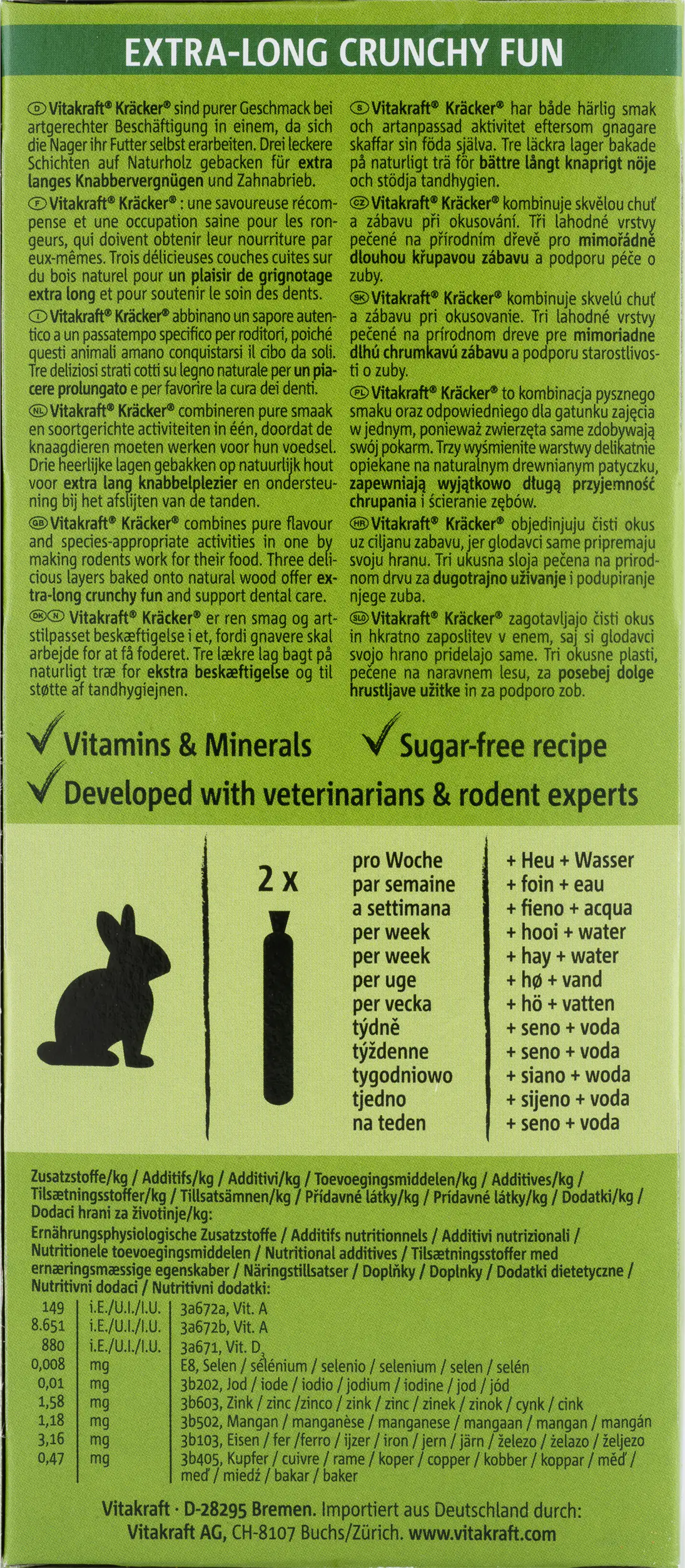 Vitakraft Kräcker® Gemüse & Rote Beete 2 Stück / 112 g Vitakraft Kräcker® Gemüse & Rote Beete 2 Stück / 112 g