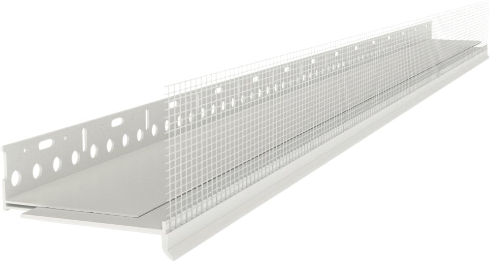 Baukom PVC-Sockelprofil 2 m x 100 - 140 mm