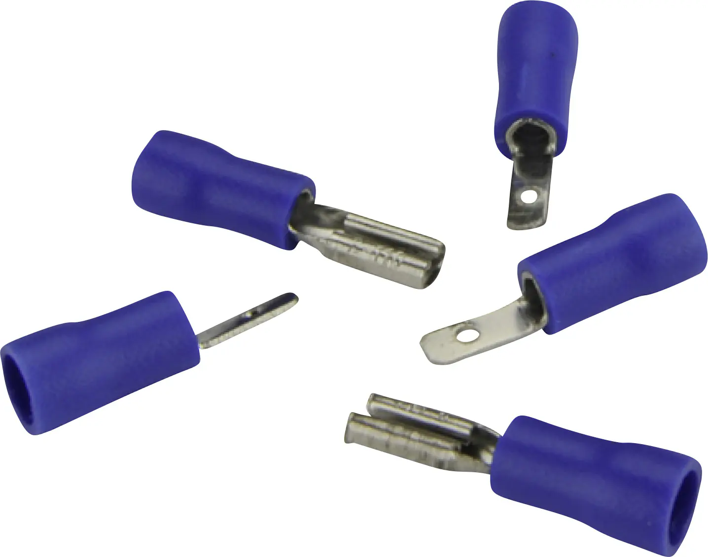 Flachsteckhülsen-Set isoliert 2,5mm² Inhalt: 10 x Stecker, 10 x Zunge Flachsteckhülsen-Set isoliert 2,5mm² Inhalt: 10 x Stecker, 10 x Zunge