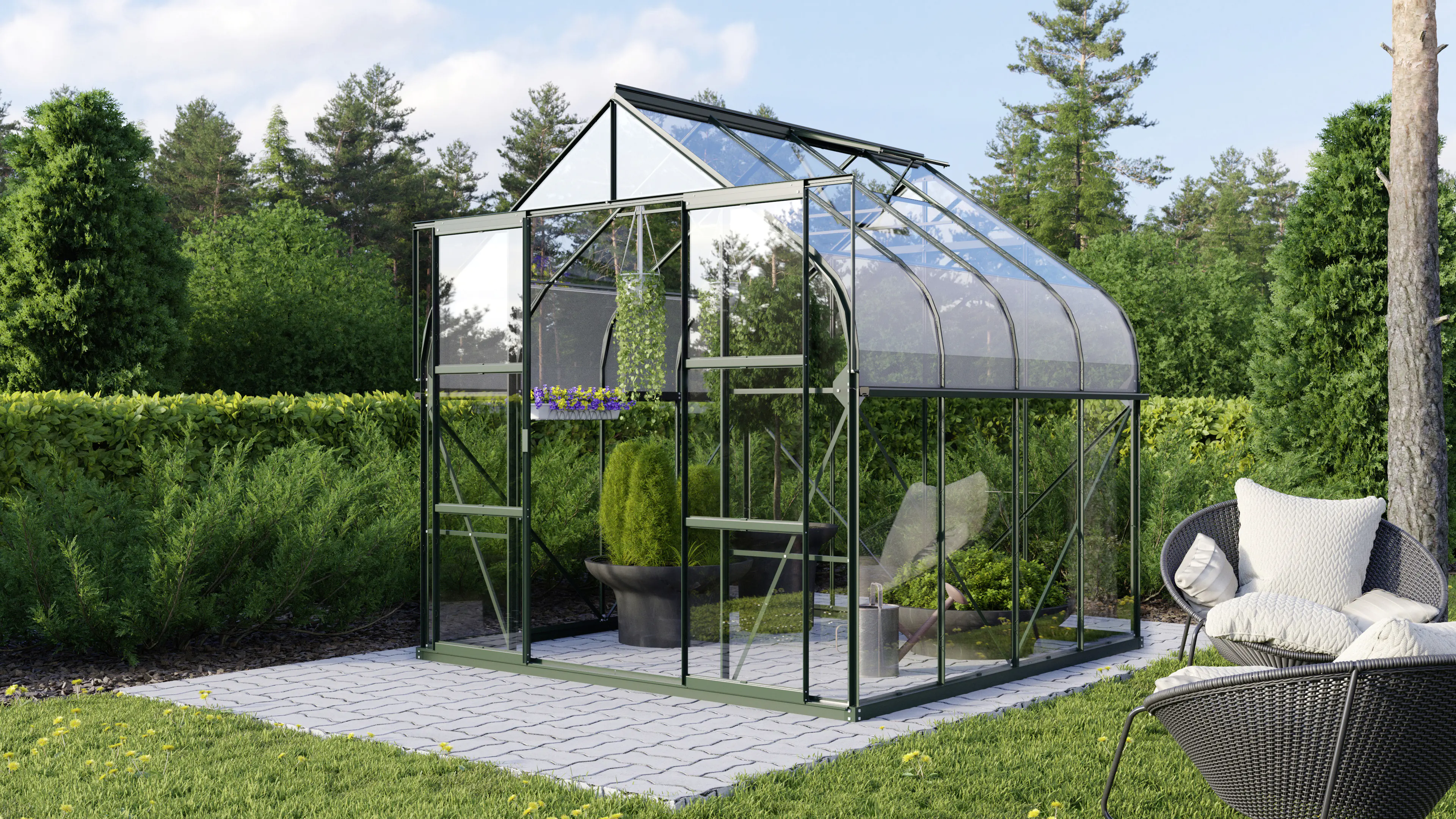 Vitavia Gewächshaus Dione 6700 264 x 258 cm 3 mm Sicherheitsglas