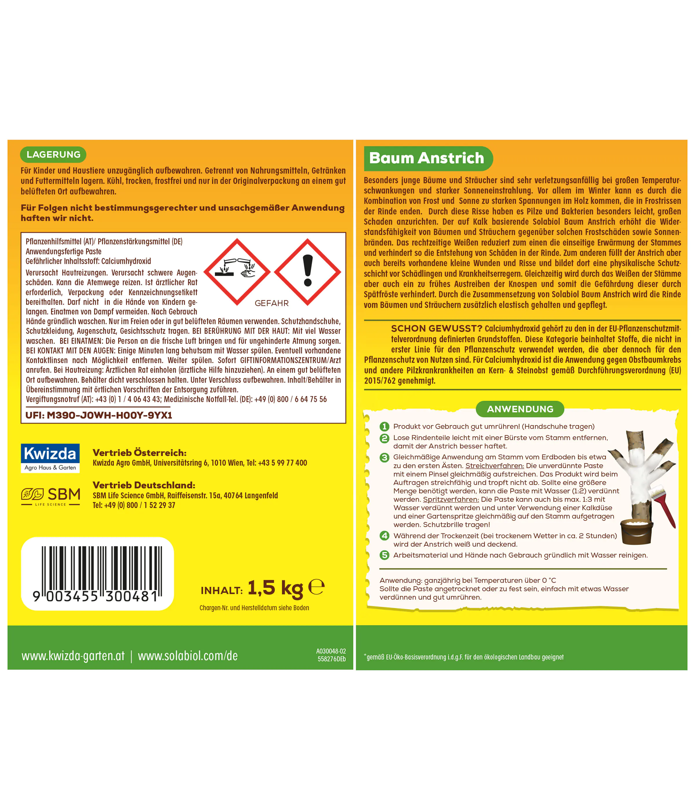 Solabiol Baum Anstrich 1,5 kg