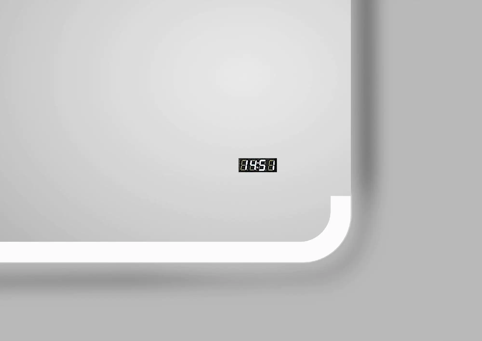 DSK LED Lichtspiegel Silver Grace 80x60 cm