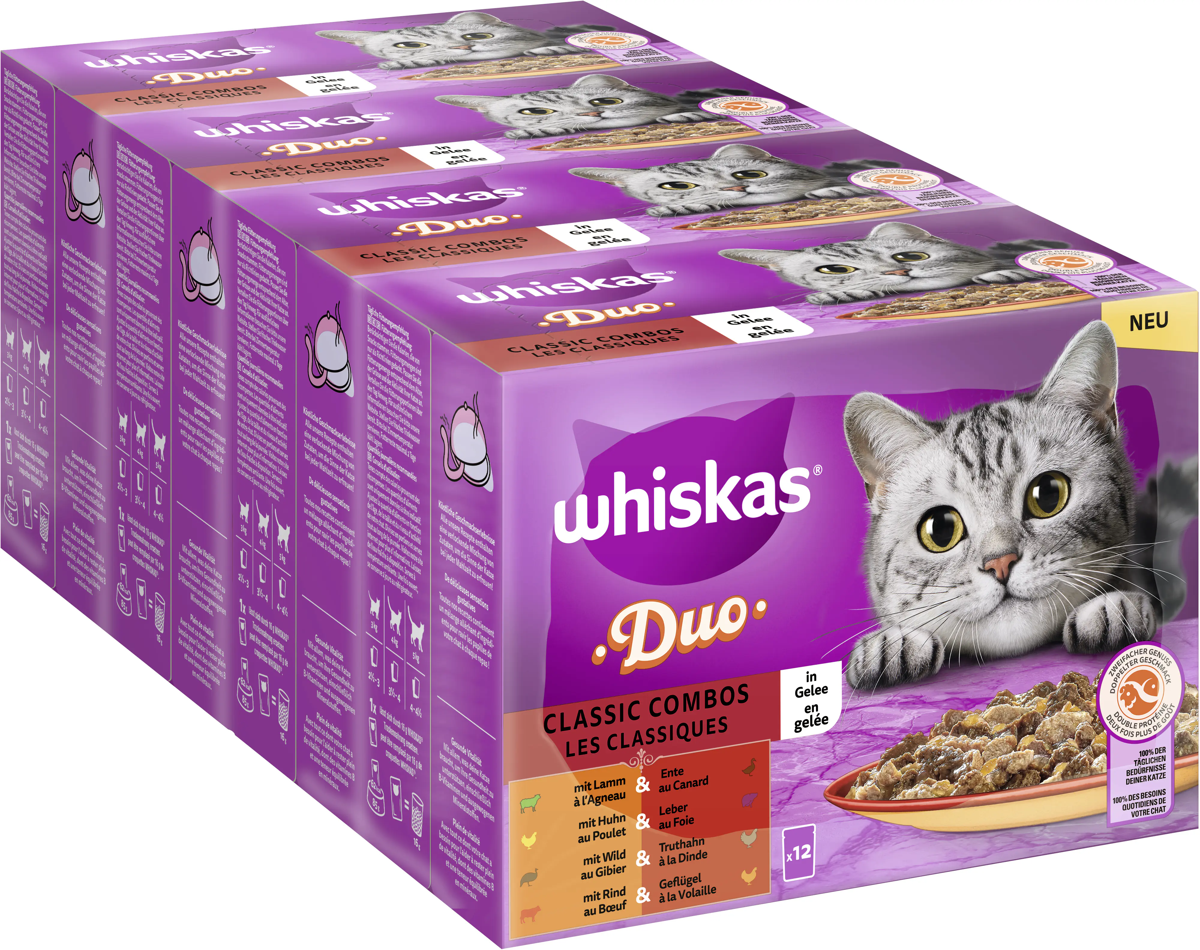 Whiskas Multipack Duo Classic Combos in Gelee Katzenfutter 12 x 85 g Whiskas Multipack Duo Classic Combos in Gelee Katzenfutter 12 x 85 g