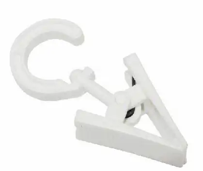 Gardinia Haken mit Klammer weiss weiß