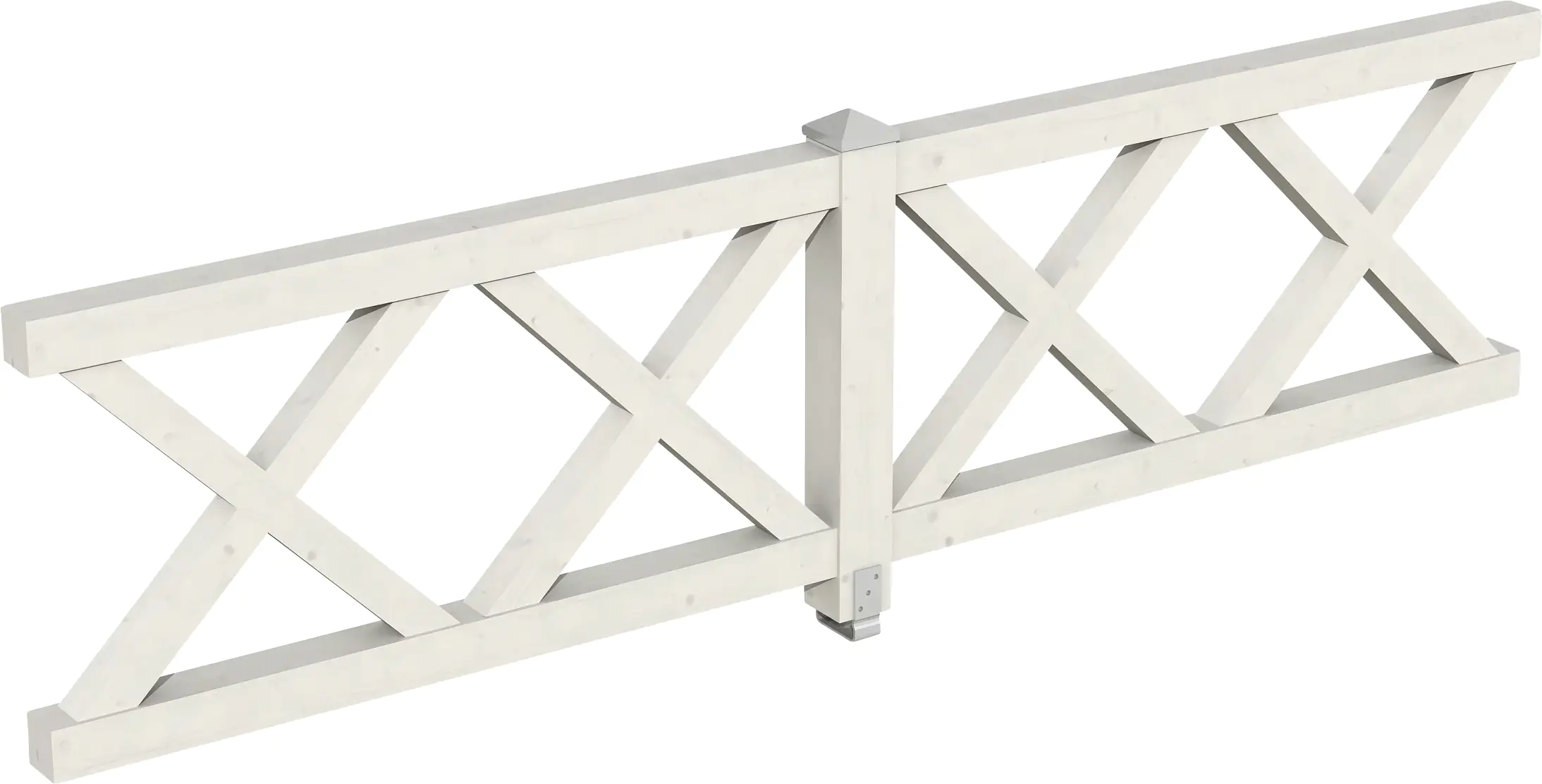SKAN HOLZ Brüstung Andreaskreuz 335 x 84 cm, Fichte, lasiert in Weiß SKAN HOLZ Brüstung Andreaskreuz 335 x 84 cm, Fichte, lasiert in Weiß