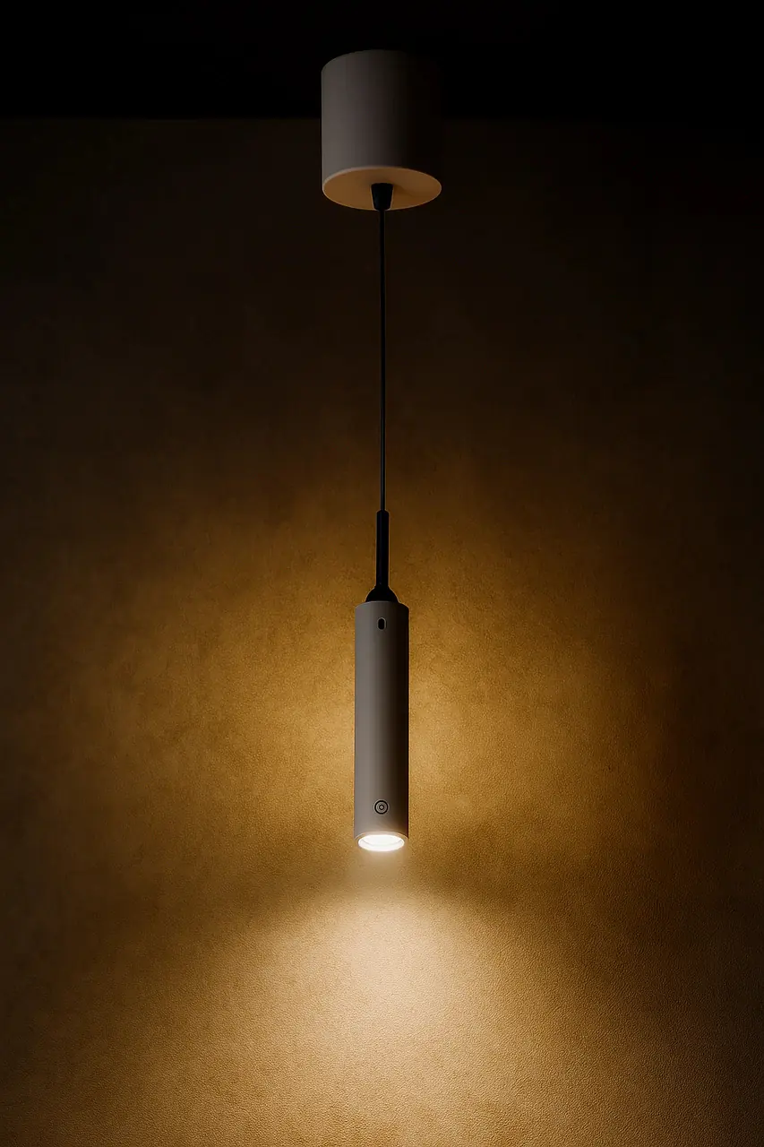 REV LED-Akku-Pendelleuchte sand dimmbar