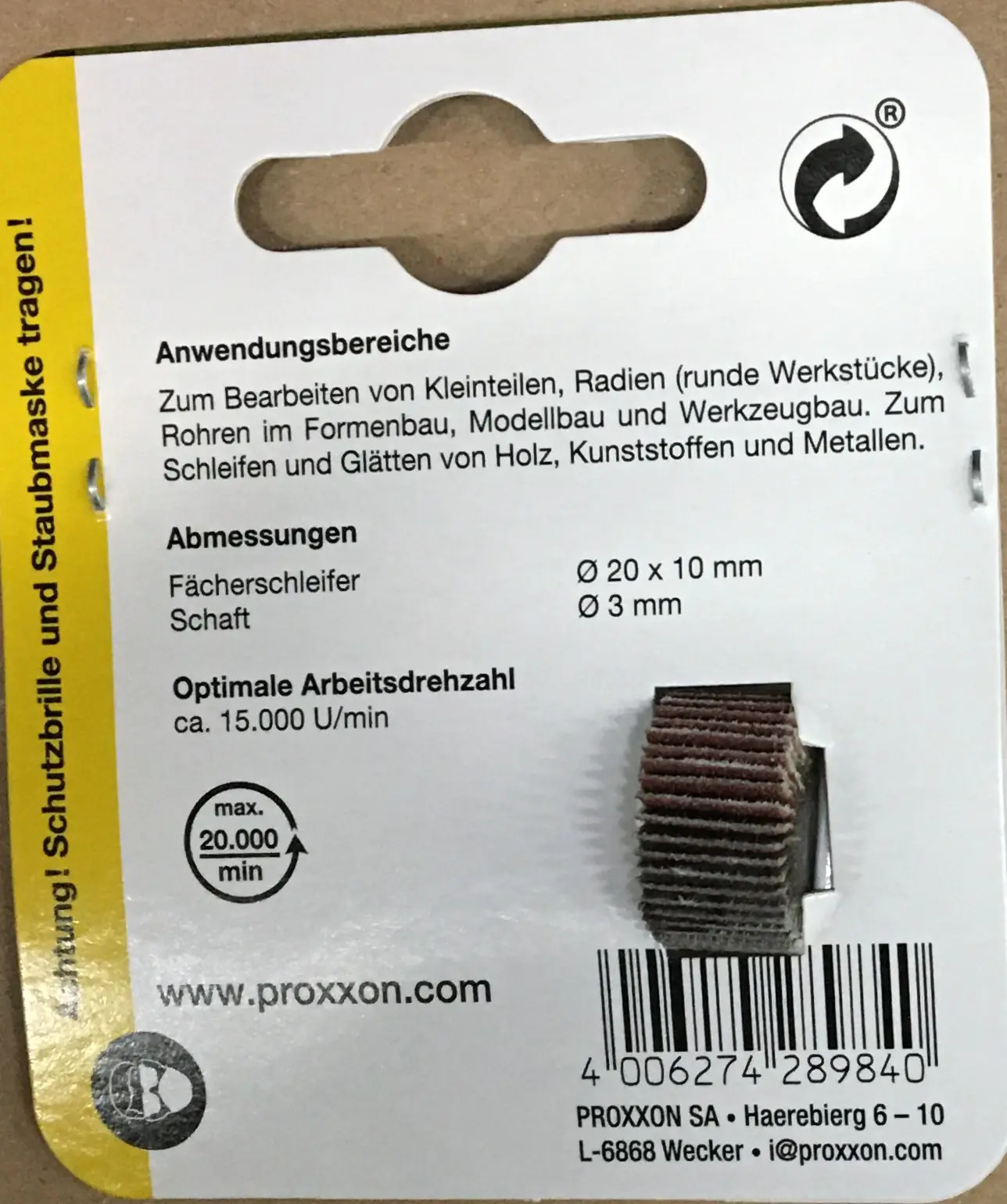 Proxxon Micromot Fächerschleifer 10 x 20 mm