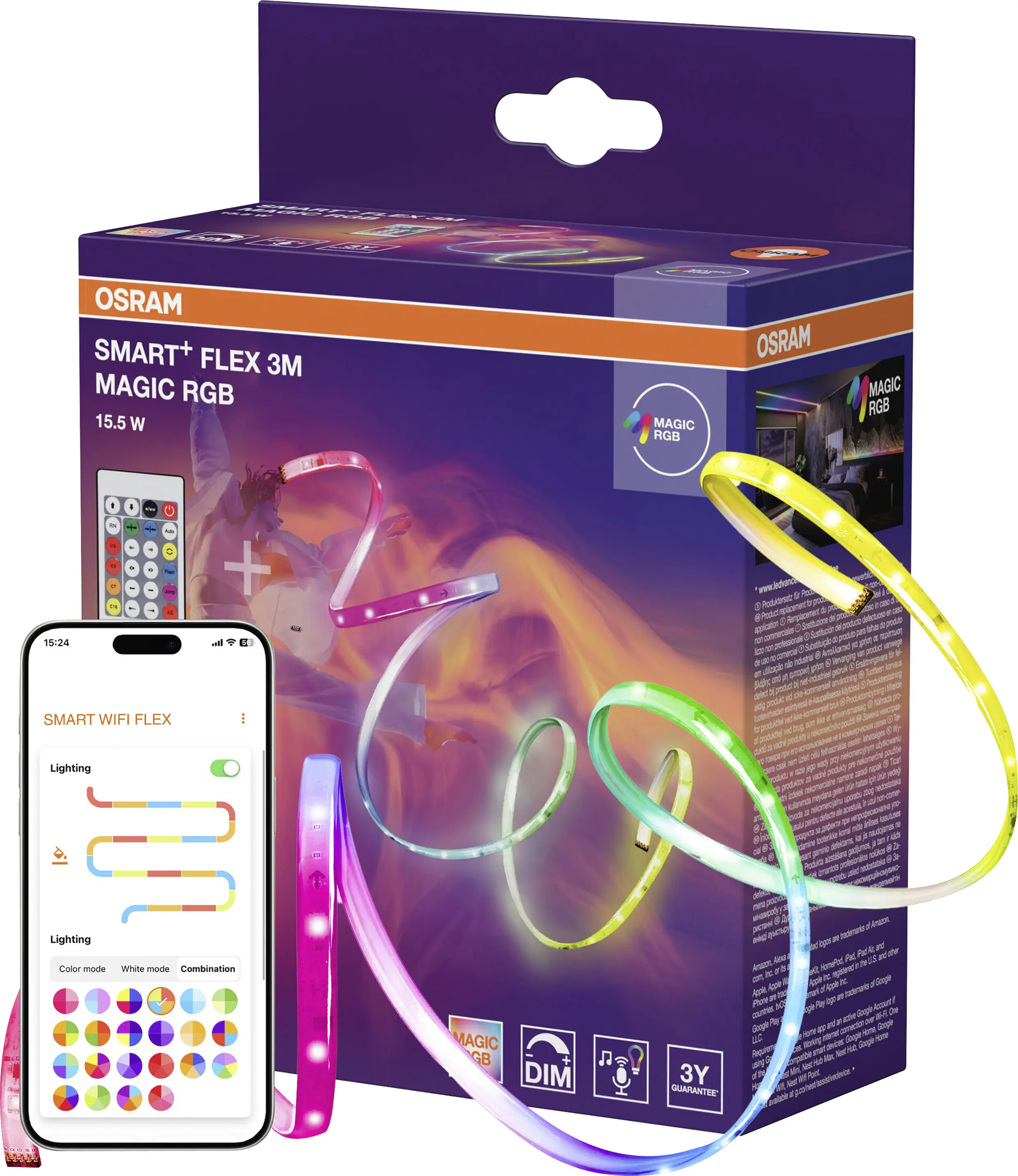 Ledvance LED Streifen Wifi Flex 3m 15,5W Magic RGB