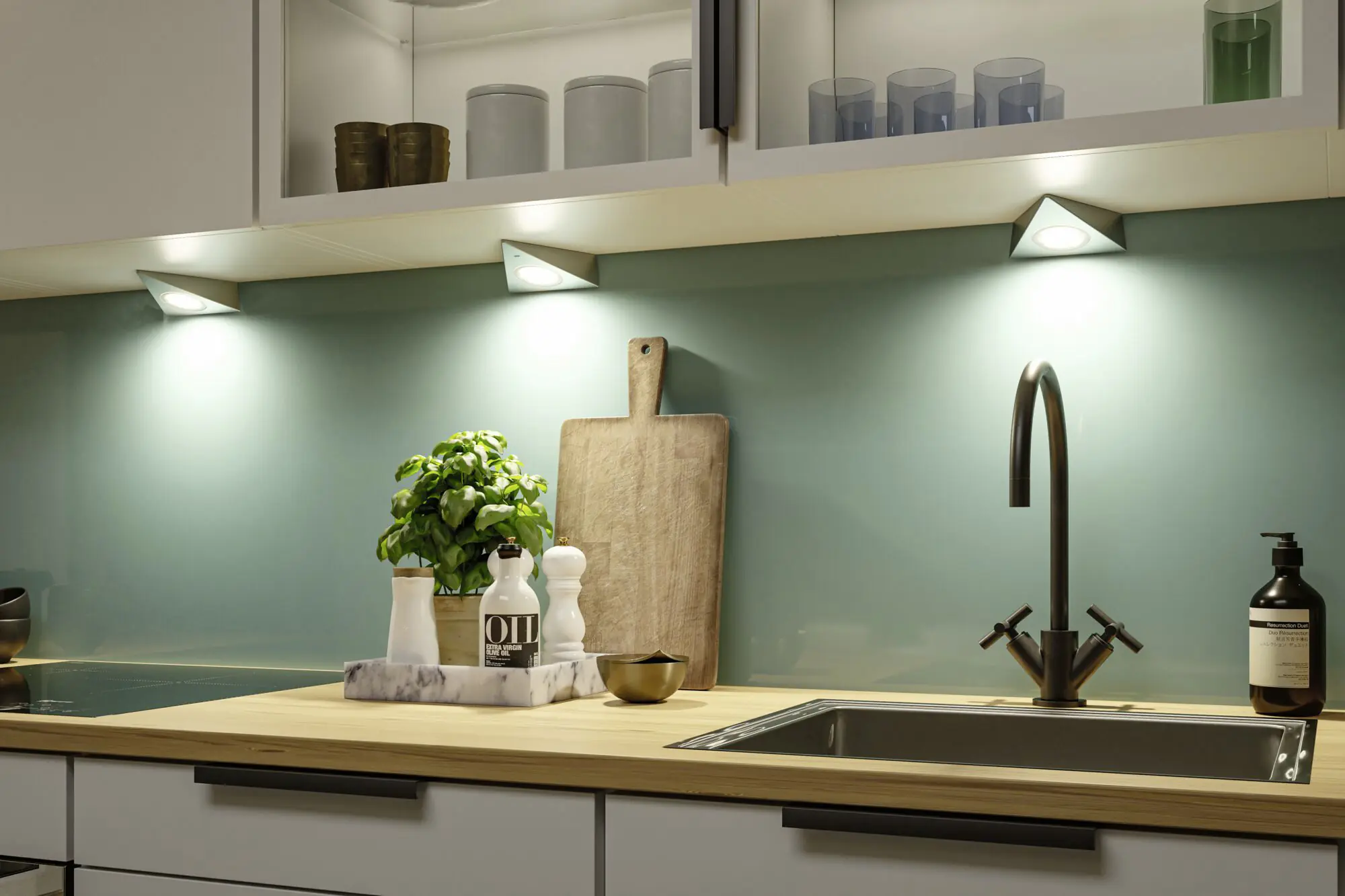 Paulmann LED Unterbauleuchte Trias eisen gebürstet warmweiß 3 er Set