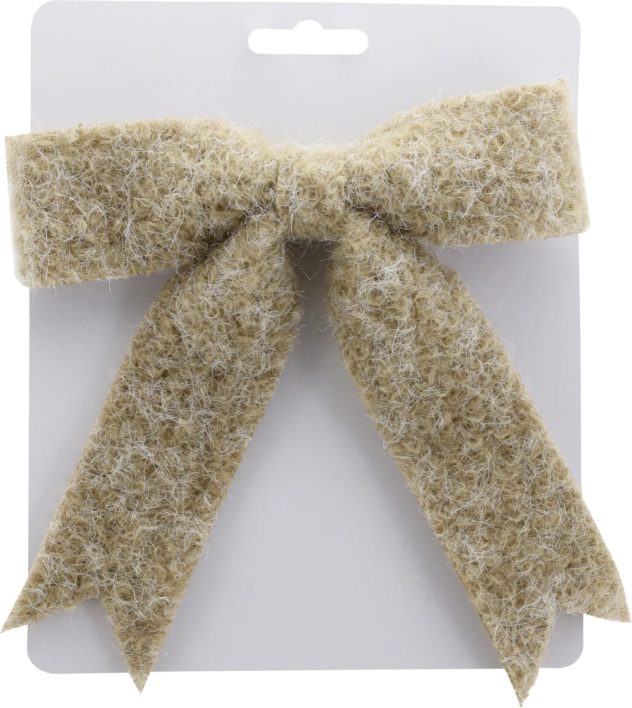 Weihnachtsdeko Schleife aus Stoff 16 x 16 cm beige