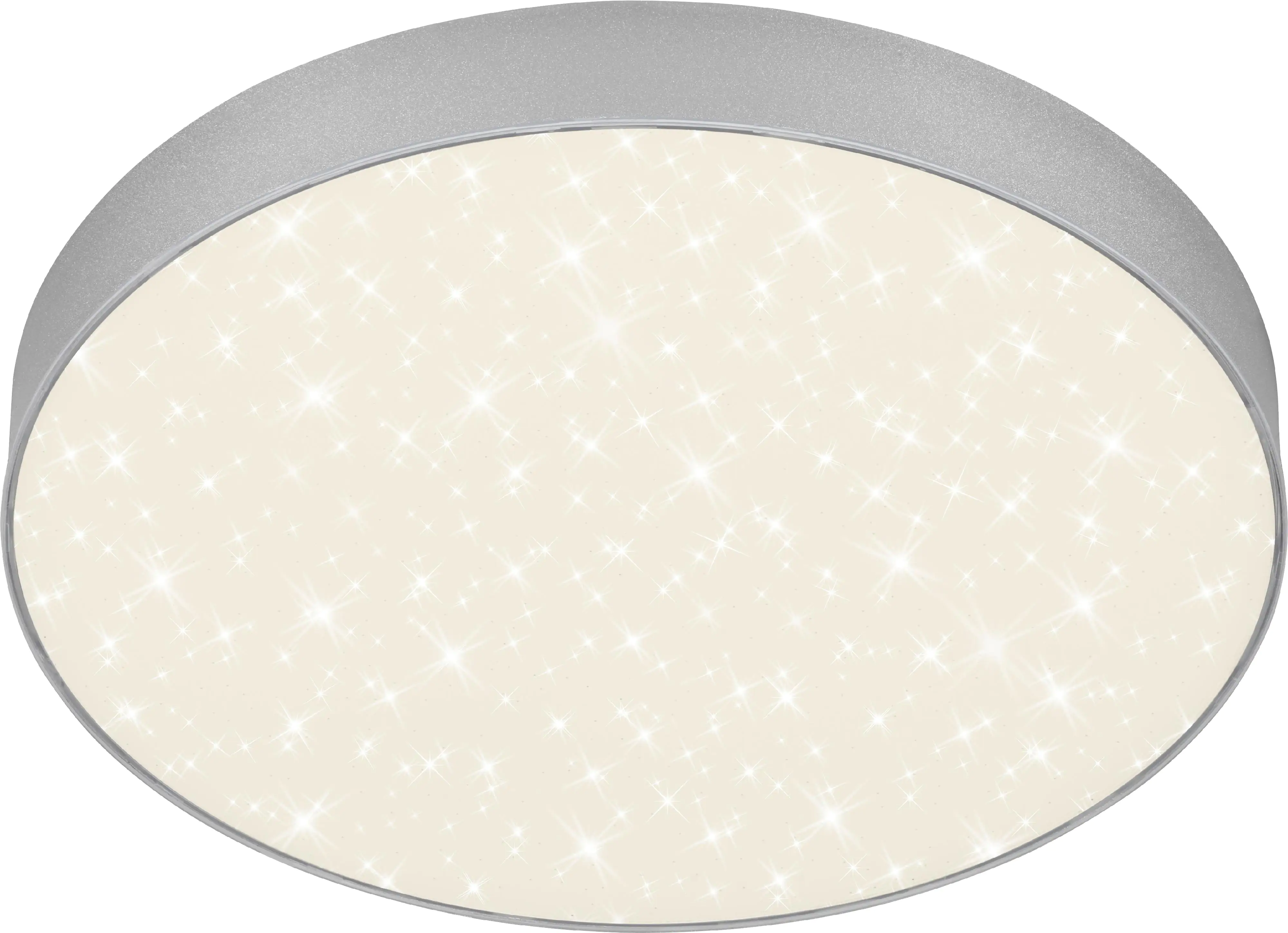 Briloner LED Deckenleuchte Flame Star silber Ø 28,7 cm mit Sternenhimmel Briloner LED Deckenleuchte Flame Star silber Ø 28,7 cm mit Sternenhimmel