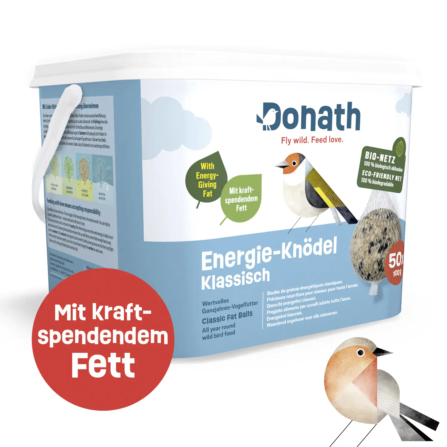 4260681740664 Donath Energie-Knödel Meisenknödel Klassisch 50 x 100 g