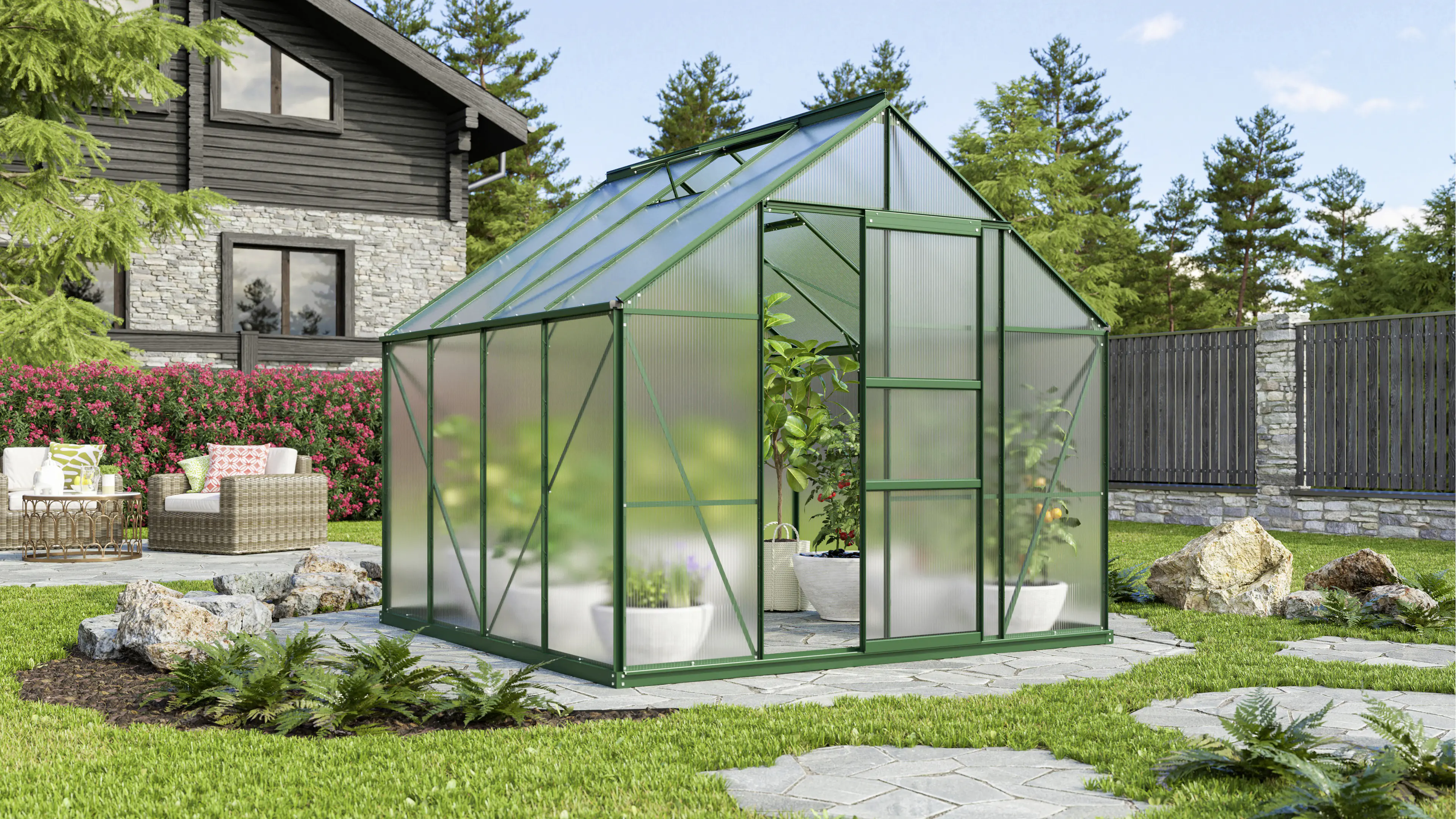 Vitavia Gewächshaus Merkur 6700 254 x 254 cm 6 mm Hohlkammerplatten