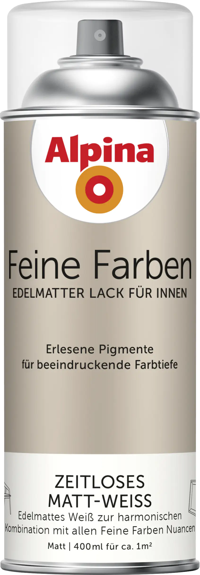 4001244768059 Alpina Feine Farben Sprühlack Matt-weiß  edelmatt 400 ml