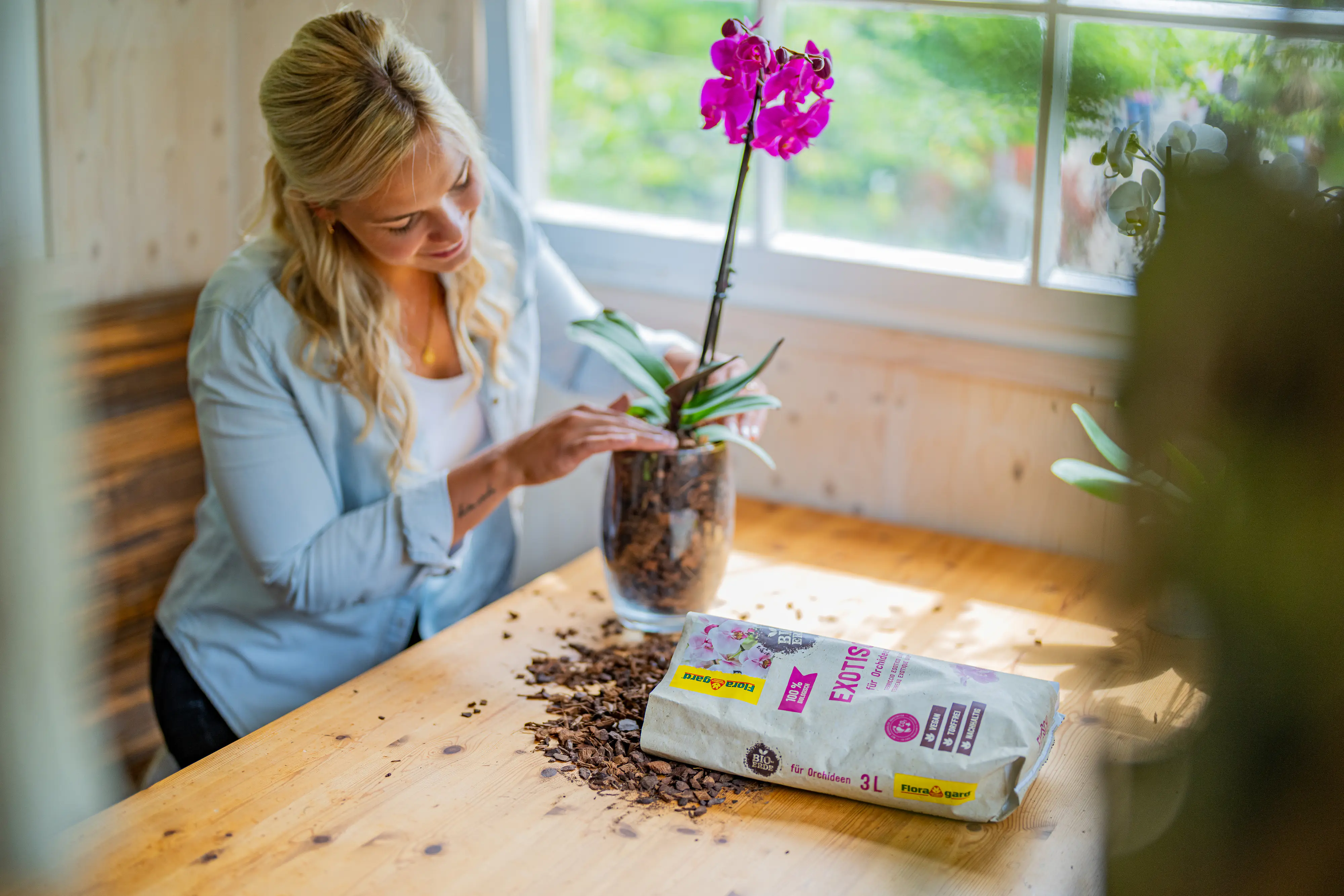 Floragard Bio Orchideenerde Exotisch torffrei 2 x 3 L