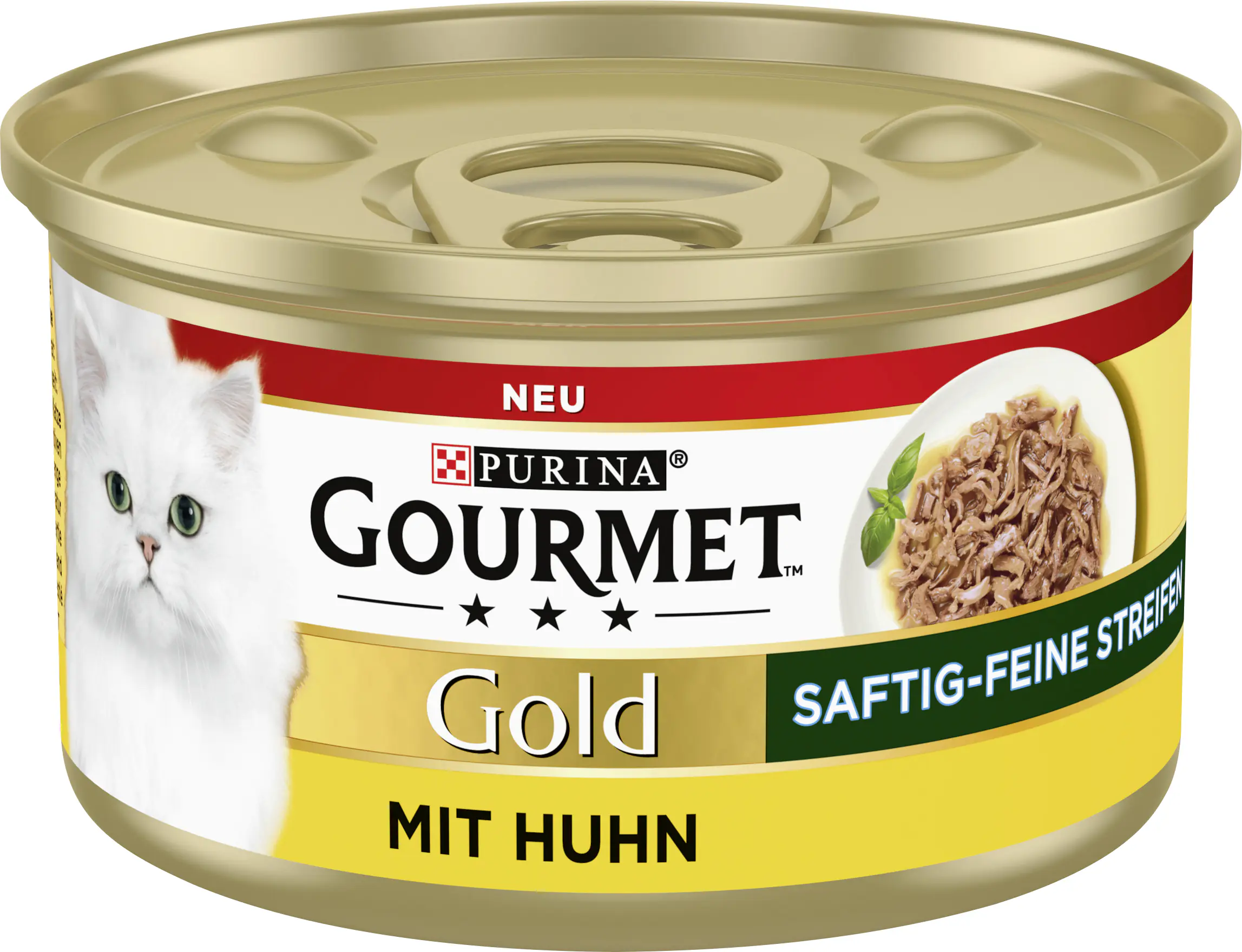 Gourmet Gold Katzenfutter saftig-feine Streifen mit Huhn 85 g Gourmet Gold Katzenfutter saftig-feine Streifen mit Huhn 85 g