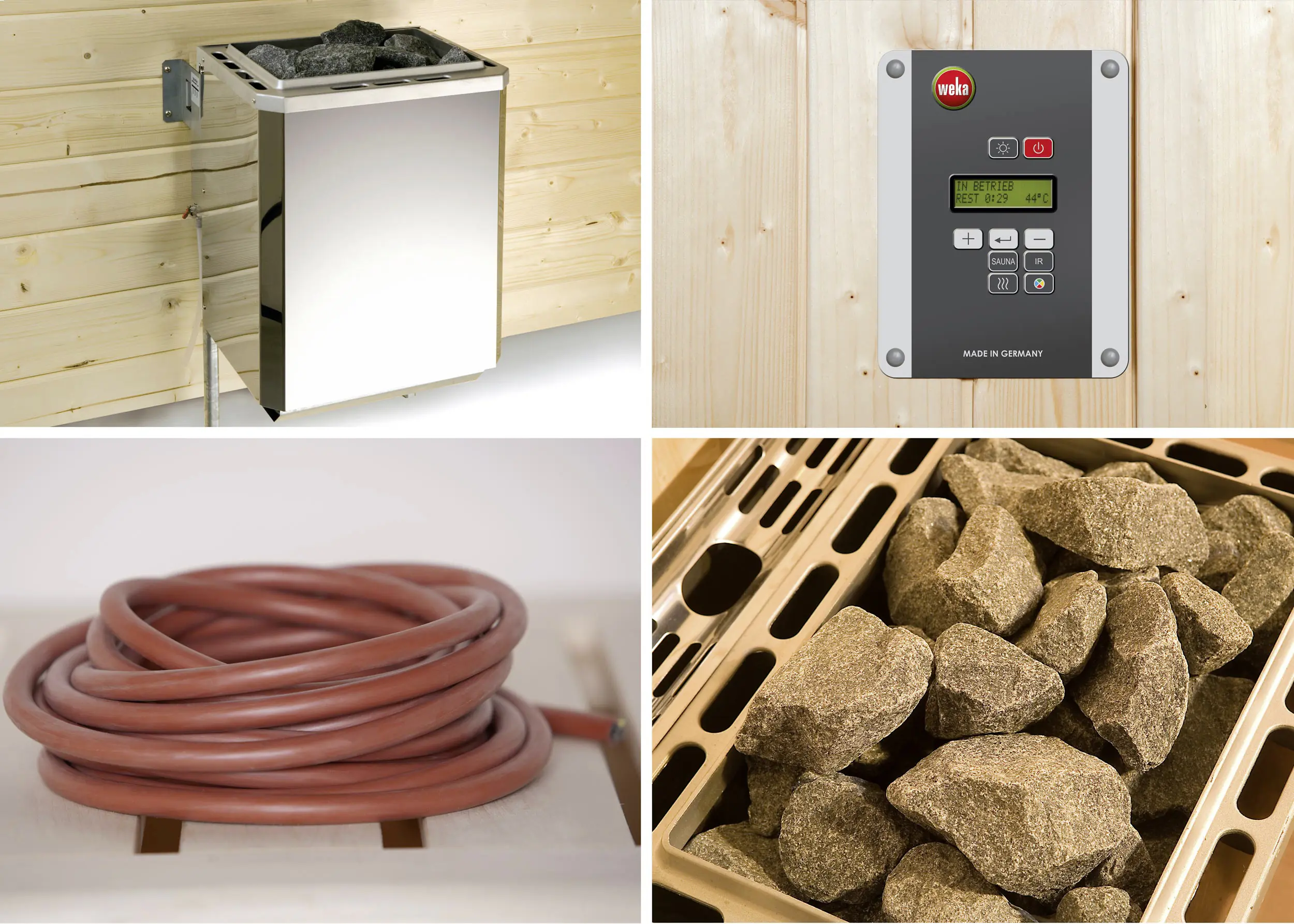 Weka Elementsauna Varberg Eck Gr. 1 Sparset 7,5 kw OS