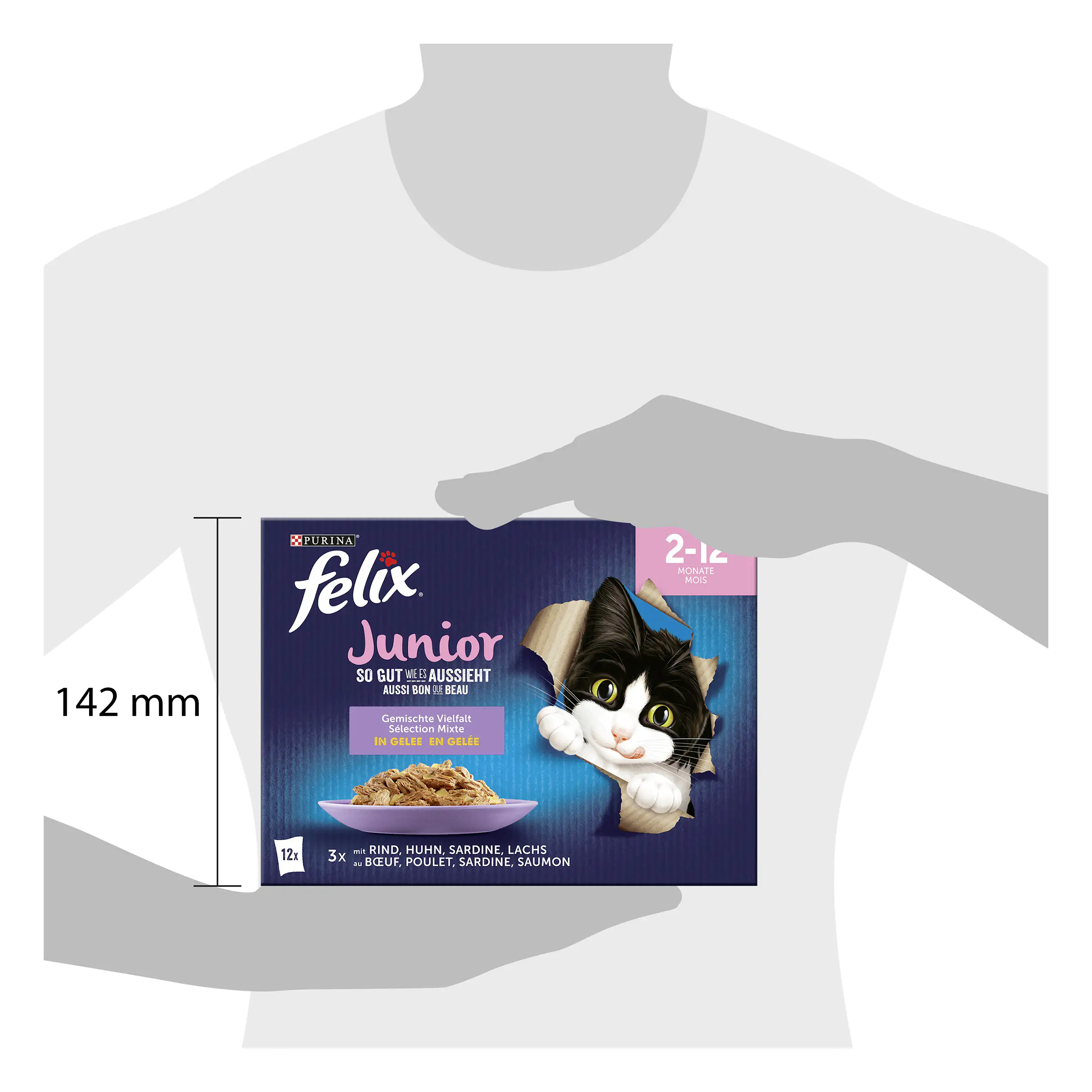 Felix Junior Gemischte Vielfalt in Gelee Katzenfutter 12 x 85g Felix Junior Gemischte Vielfalt in Gelee Katzenfutter 12 x 85g